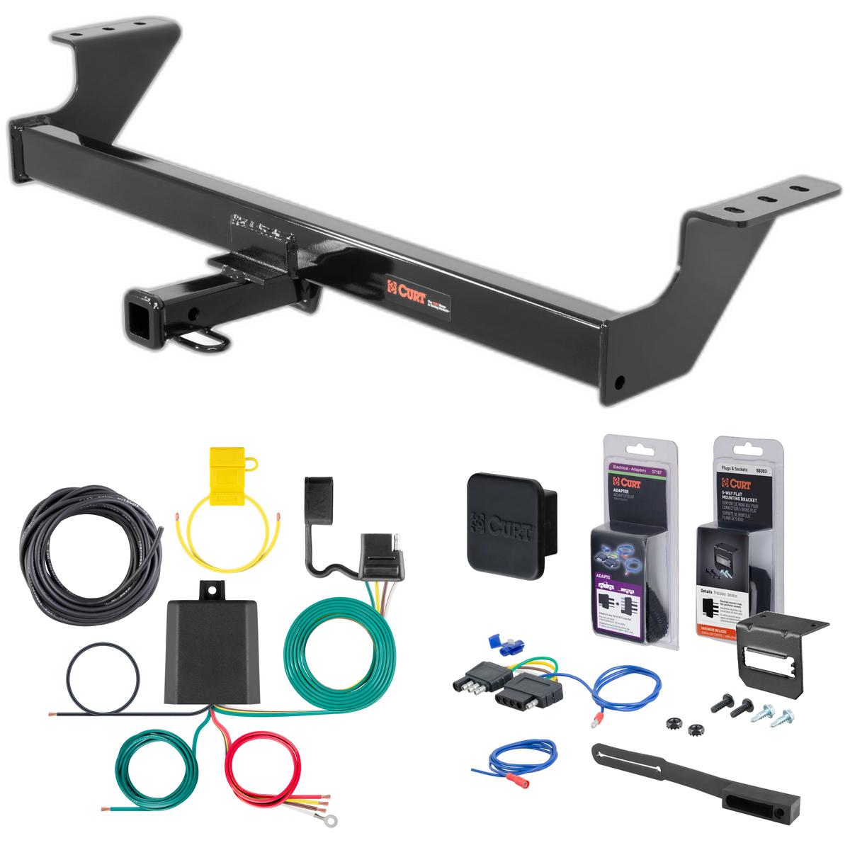 20 - 23 Mercedes-Benz E350 Sedan Curt 1-1/4" Class 1 Trailer Tow Hitch + 5-Flat Wiring Kit Tow Boat/Utility Trailer with Surge Brakes 11454 thumbnail 0