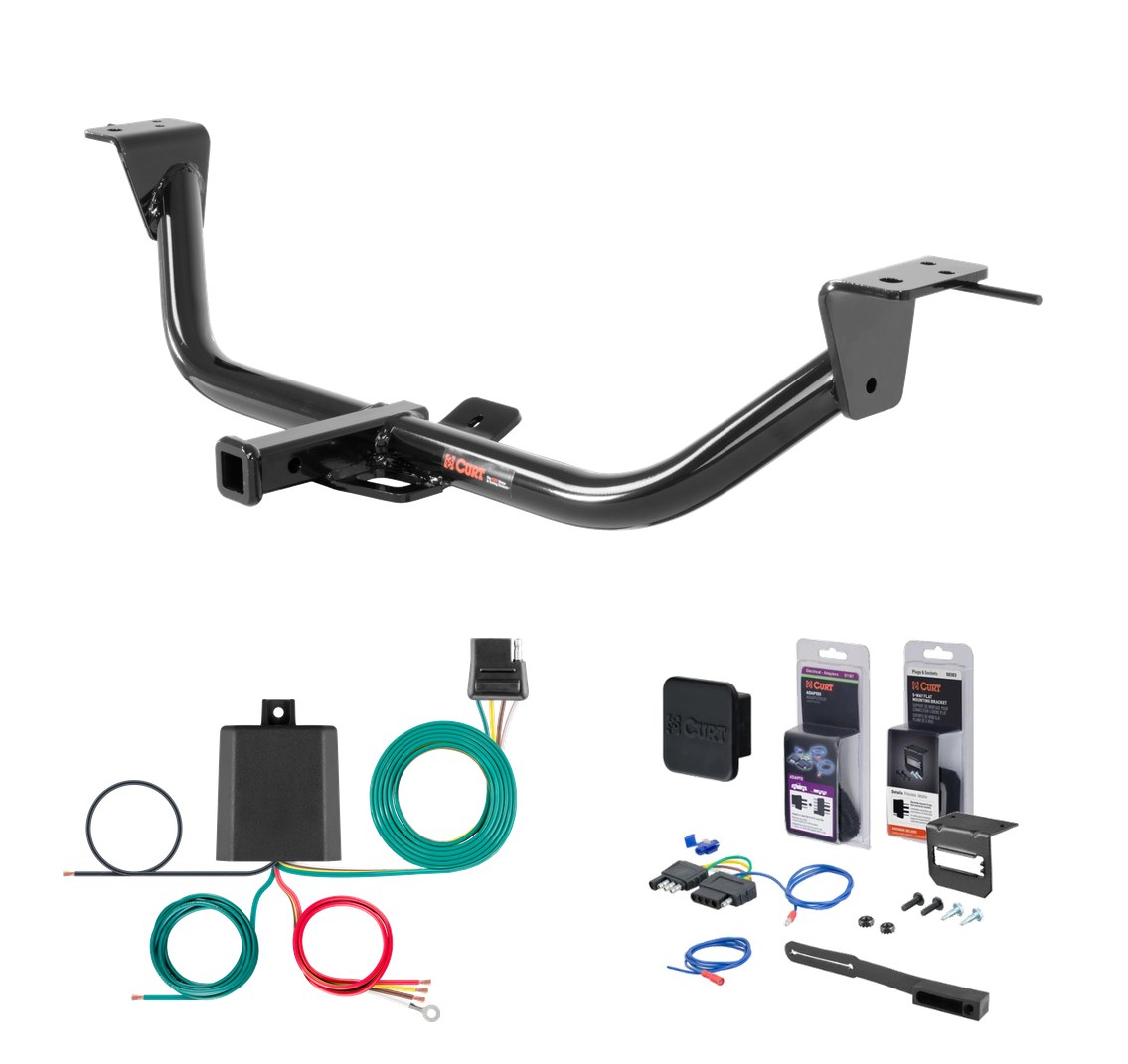 2014 - 2020 Kia Cadenza Curt 1-1/4" Class 2 Trailer Tow Hitch + 5-Flat Wiring Kit Tow Boat/Utility Trailer with Surge Brakes 12118 thumbnail 0