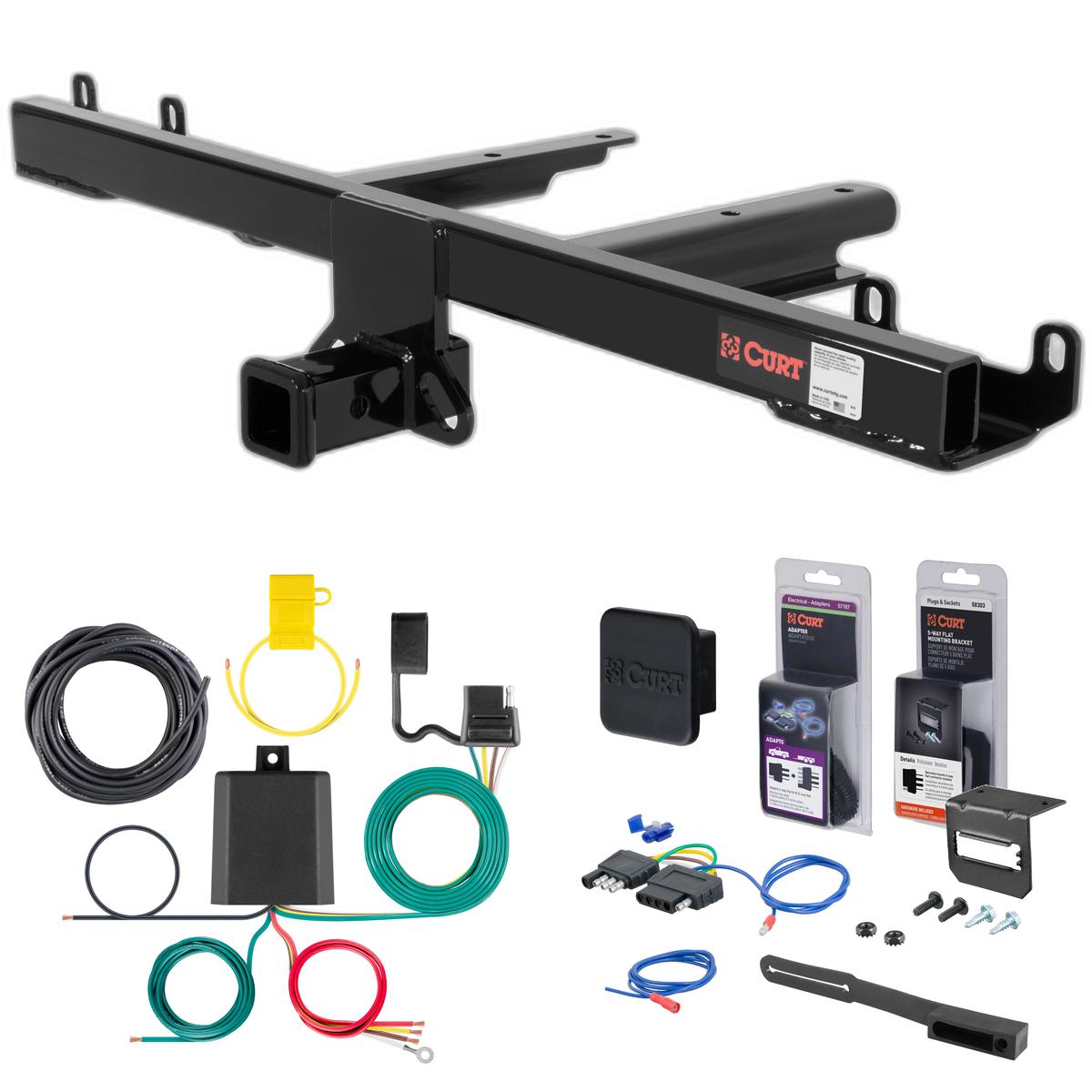 07 - 09 Mercedes-Benz ML320 Excluding air ride suspension Curt 2" Class 3 Trailer Tow Hitch + 5-Flat Wiring Kit Tow Boat/Utility Trailer with Surge Brakes 13342 thumbnail 0