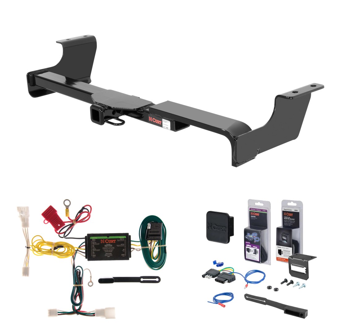 2004 - 2009 Toyota Prius Curt 1-1/4" Class 1 Trailer Tow Hitch + 5-Flat Wiring Kit Tow Boat/Utility Trailer with Surge Brakes 11468 thumbnail 0