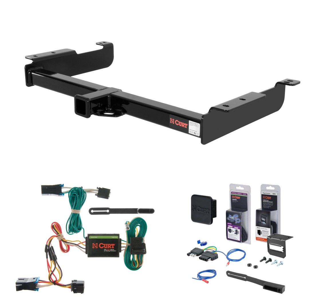 1996 - 1999 GMC Savana 2500 Curt 2" Class 4 Trailer Tow Hitch + 5-Flat Wiring Kit Tow Boat/Utility Trailer with Surge Brakes 14090 thumbnail 0