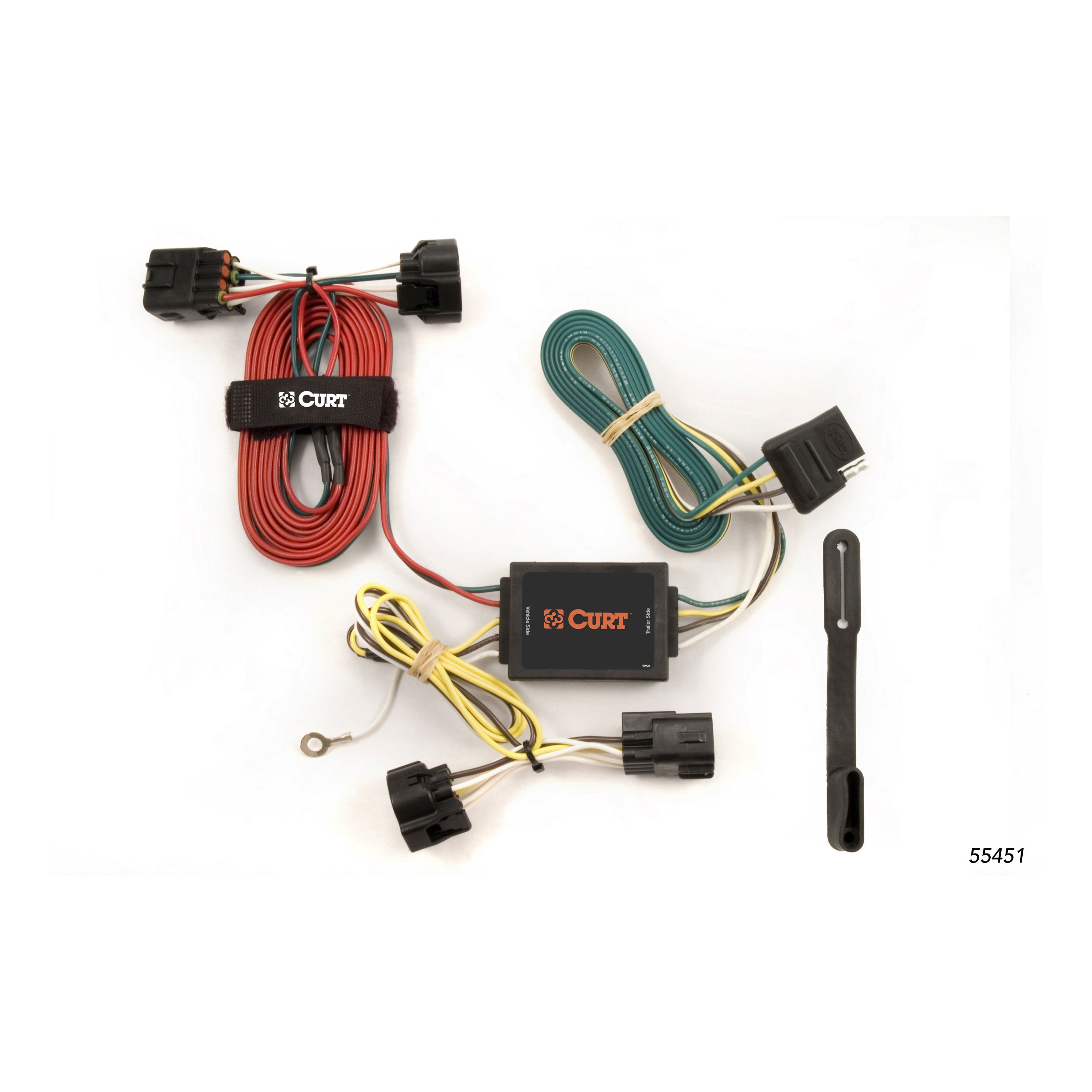 2005 - 2006 Jeep Grand Cherokee Excluding SRT8 Curt 2" Class 3 Trailer Tow Hitch + 5-Flat Wiring Kit Tow Boat/Utility Trailer with Surge Brakes 13251 thumbnail 1