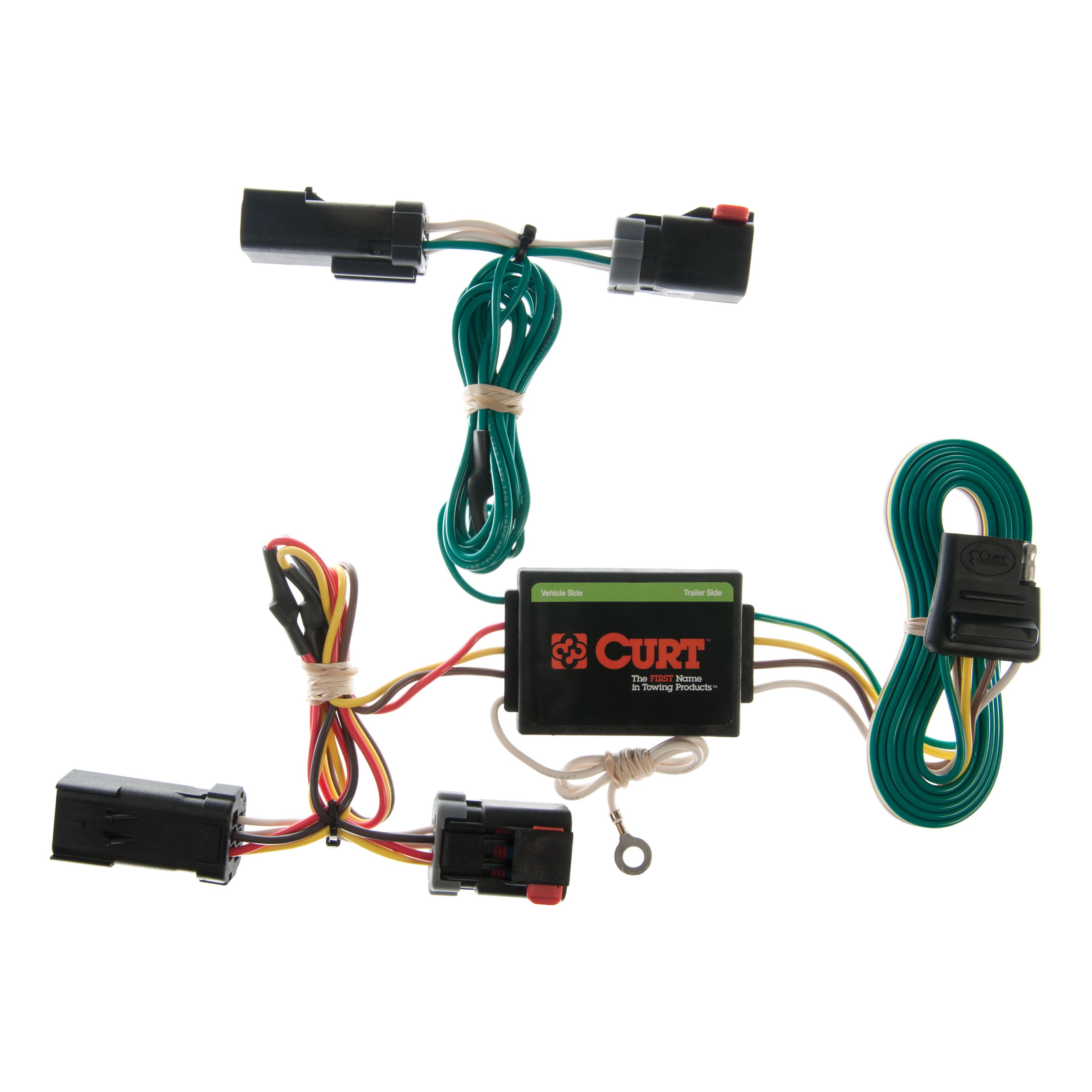 2002 - 2007 Jeep Liberty Curt 2" Class 3 Trailer Tow Hitch + 5-Flat Wiring Kit Tow Boat/Utility Trailer with Surge Brakes 13044 thumbnail 1