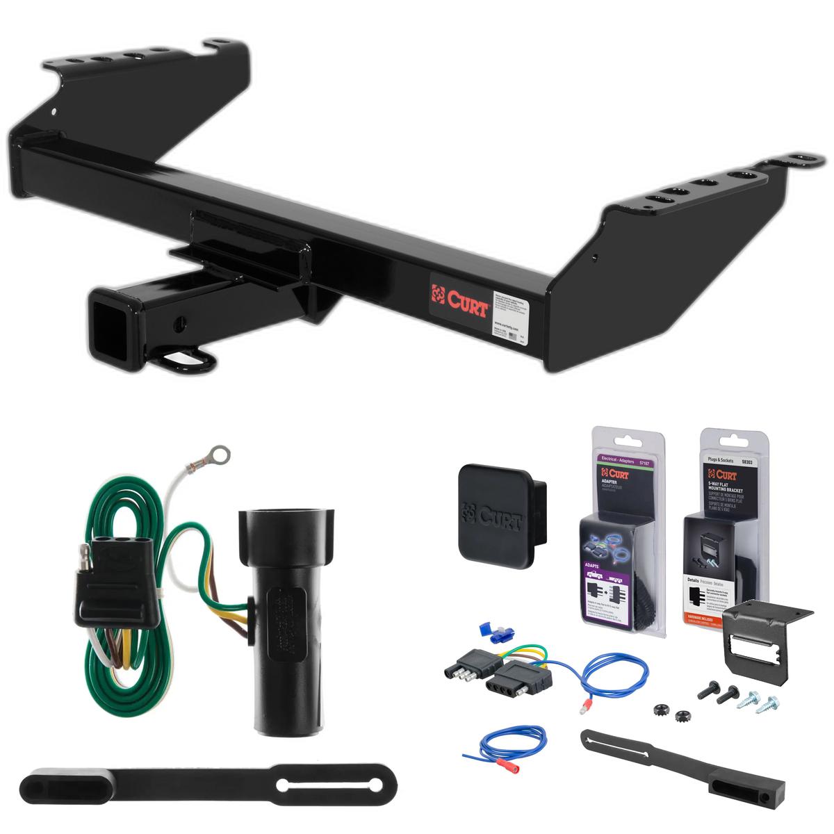 80 - 86 Ford F-250 Old body, excluding 10" drop bumper and 73 - 79 crew cab Curt 2" Class 3 Trailer Tow Hitch + 5-Flat Wiring Kit Tow Boat/Utility Trailer with Surge Brakes 13310 thumbnail 0