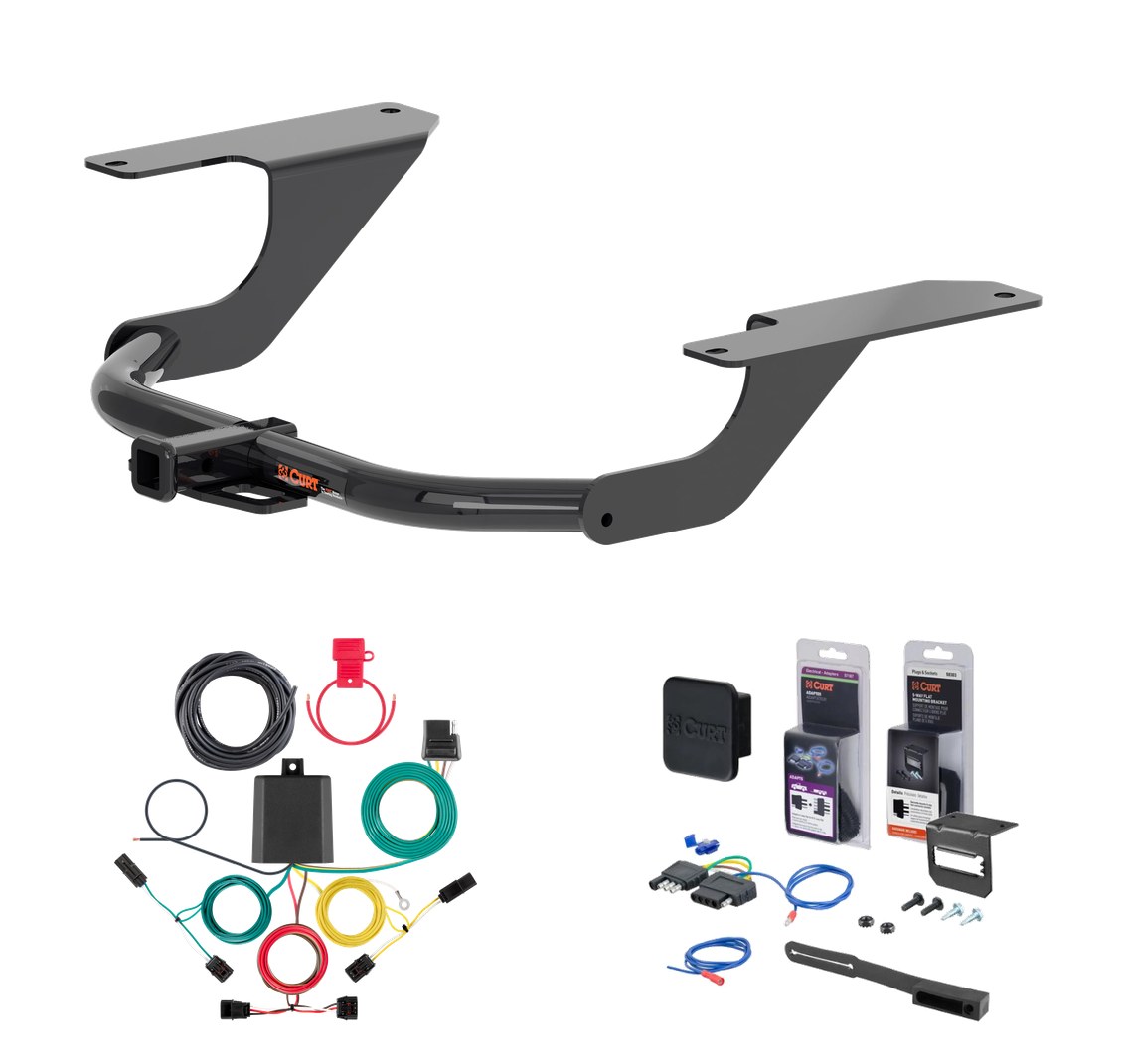 2015 - 2020 Acura TLX Curt 1-1/4" Class 1 Trailer Tow Hitch + 5-Flat Wiring Kit Tow Boat/Utility Trailer with Surge Brakes 11535 thumbnail 0