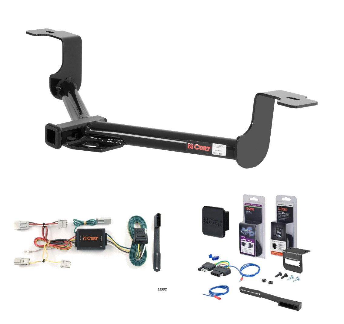 2010 - 2014 Acura TL Curt 1-1/4" Class 1 Trailer Tow Hitch + 5-Flat Wiring Kit Tow Boat/Utility Trailer with Surge Brakes 11496 thumbnail 0