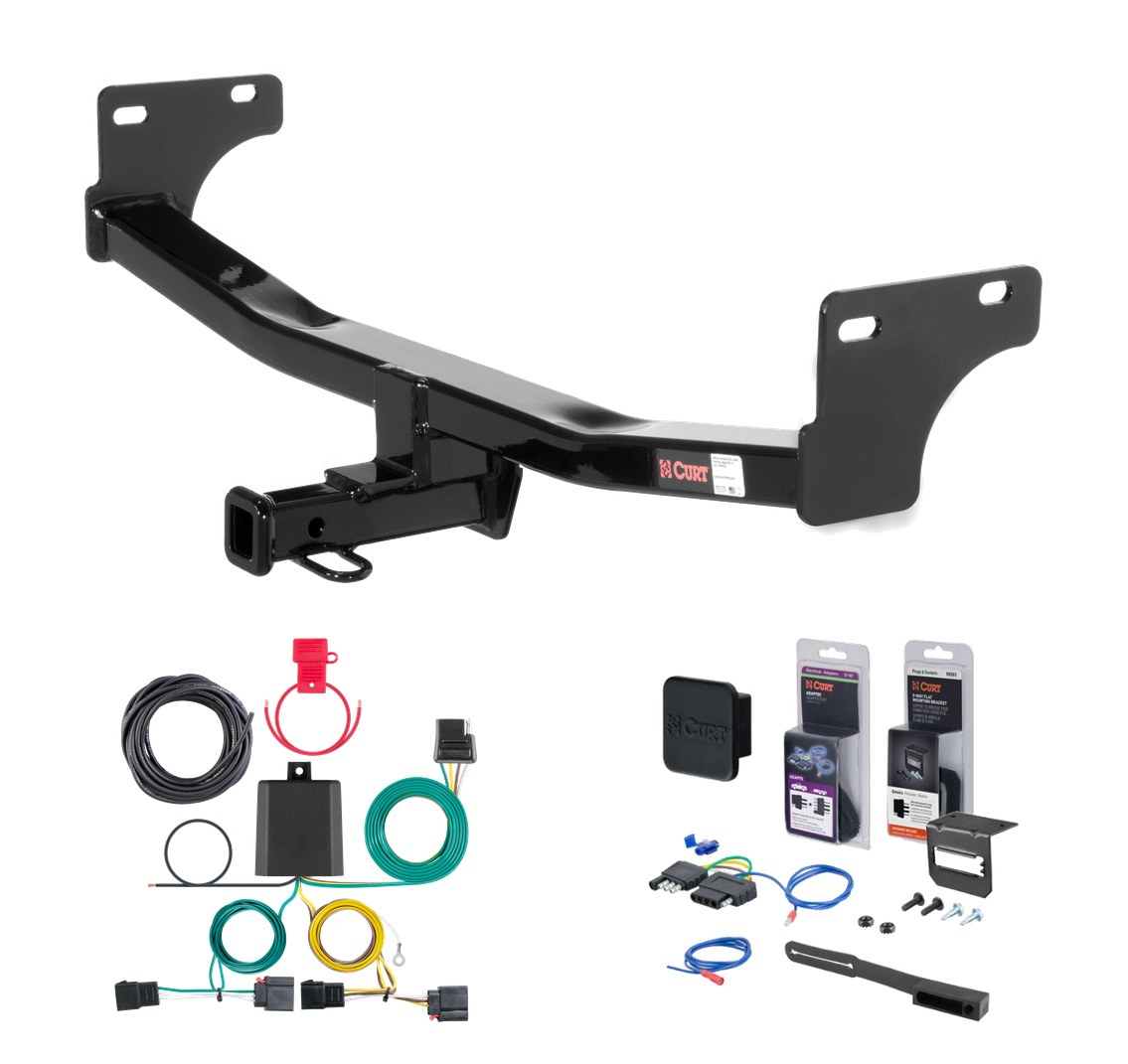 2011 - 2017 Jeep Patriot Curt 1-1/4" Class 2 Trailer Tow Hitch + 5-Flat Wiring Kit Tow Boat/Utility Trailer with Surge Brakes 12057 thumbnail 0