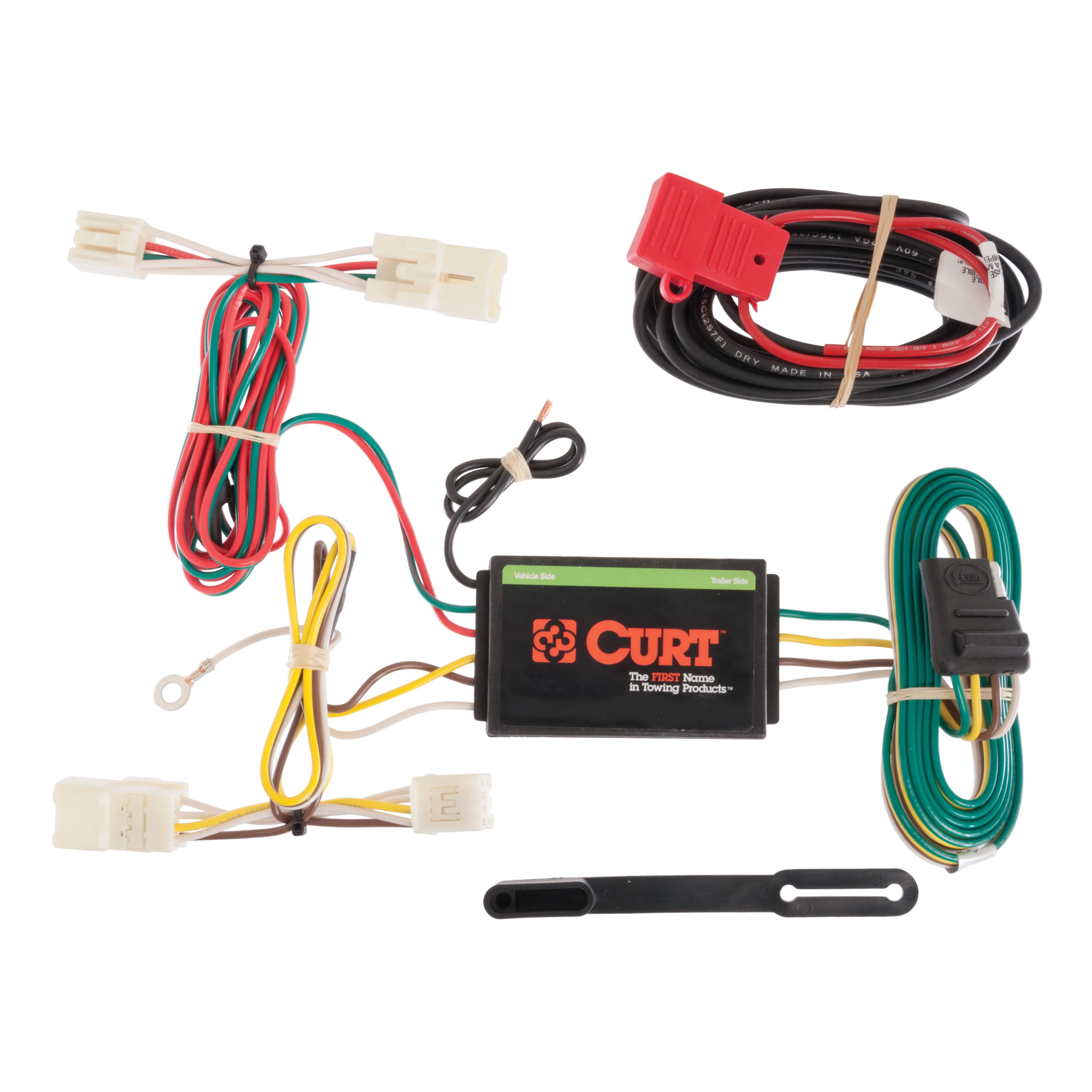 2006 - 2012 Toyota RAV4 Curt 2" Class 3 Trailer Tow Hitch + 5-Flat Wiring Kit Tow Boat/Utility Trailer with Surge Brakes 13149 thumbnail 1