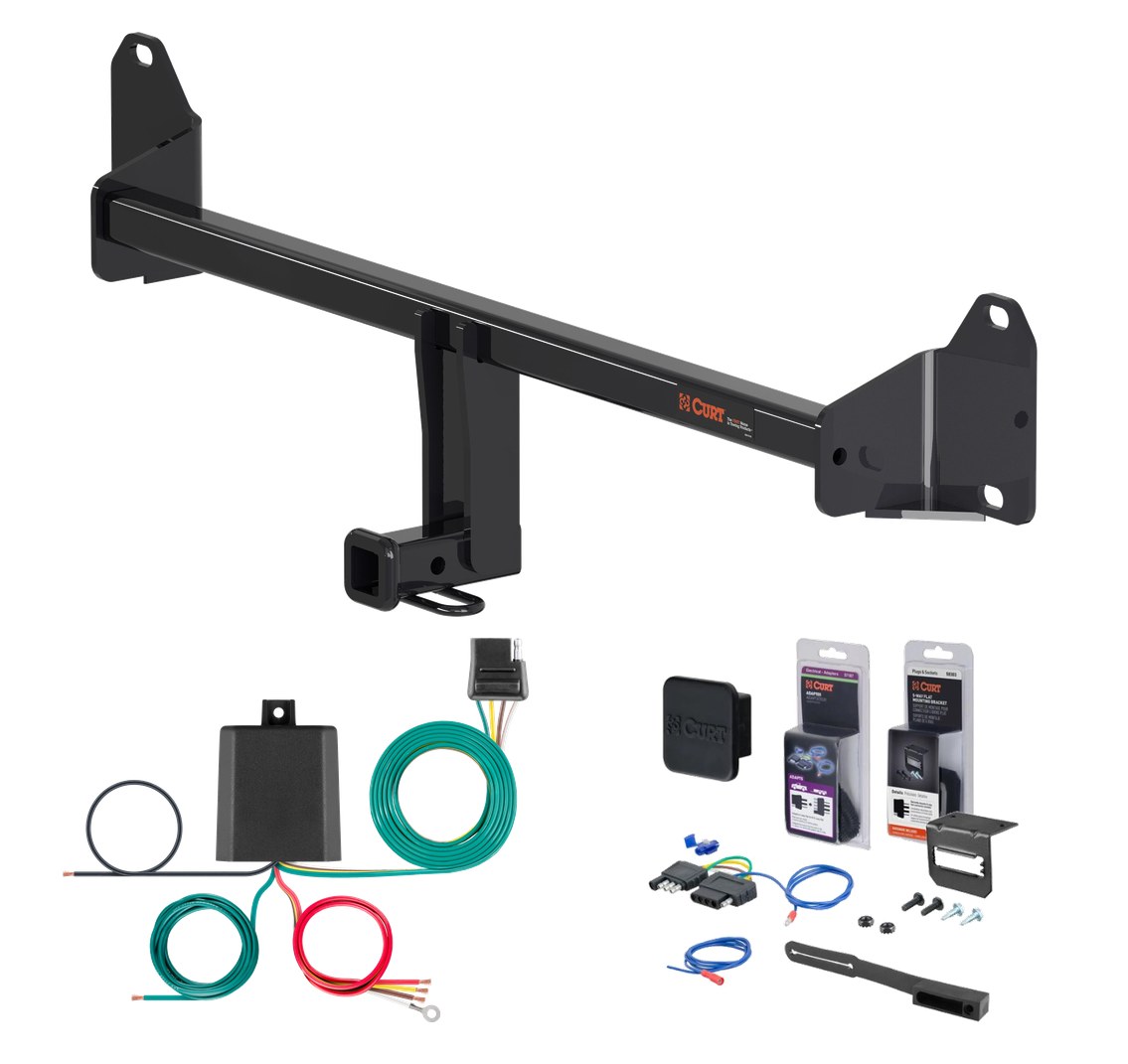 2016 - 2021 MINI Cooper Clubman Curt 1-1/4" Class 1 Trailer Tow Hitch + 5-Flat Wiring Kit Tow Boat/Utility Trailer with Surge Brakes 11524 thumbnail 0