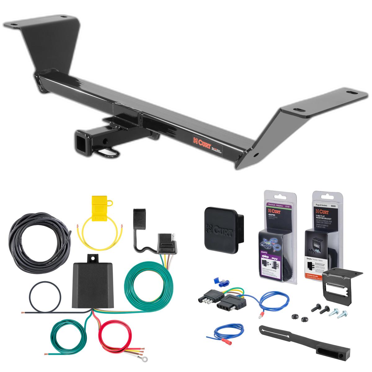 15 - 20 Audi A3 Quattro Sedan Curt 1-1/4" Class 1 Trailer Tow Hitch + 5-Flat Wiring Kit Tow Boat/Utility Trailer with Surge Brakes 11399 thumbnail 0