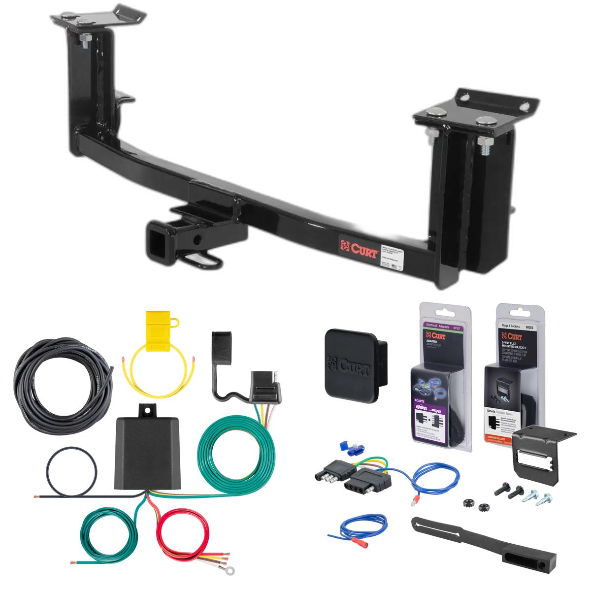 00 - 06 Mercedes-Benz S500 Sedan Curt 1-1/4" Class 1 Trailer Tow Hitch + 5-Flat Wiring Kit Tow Boat/Utility Trailer with Surge Brakes 11823 thumbnail 0