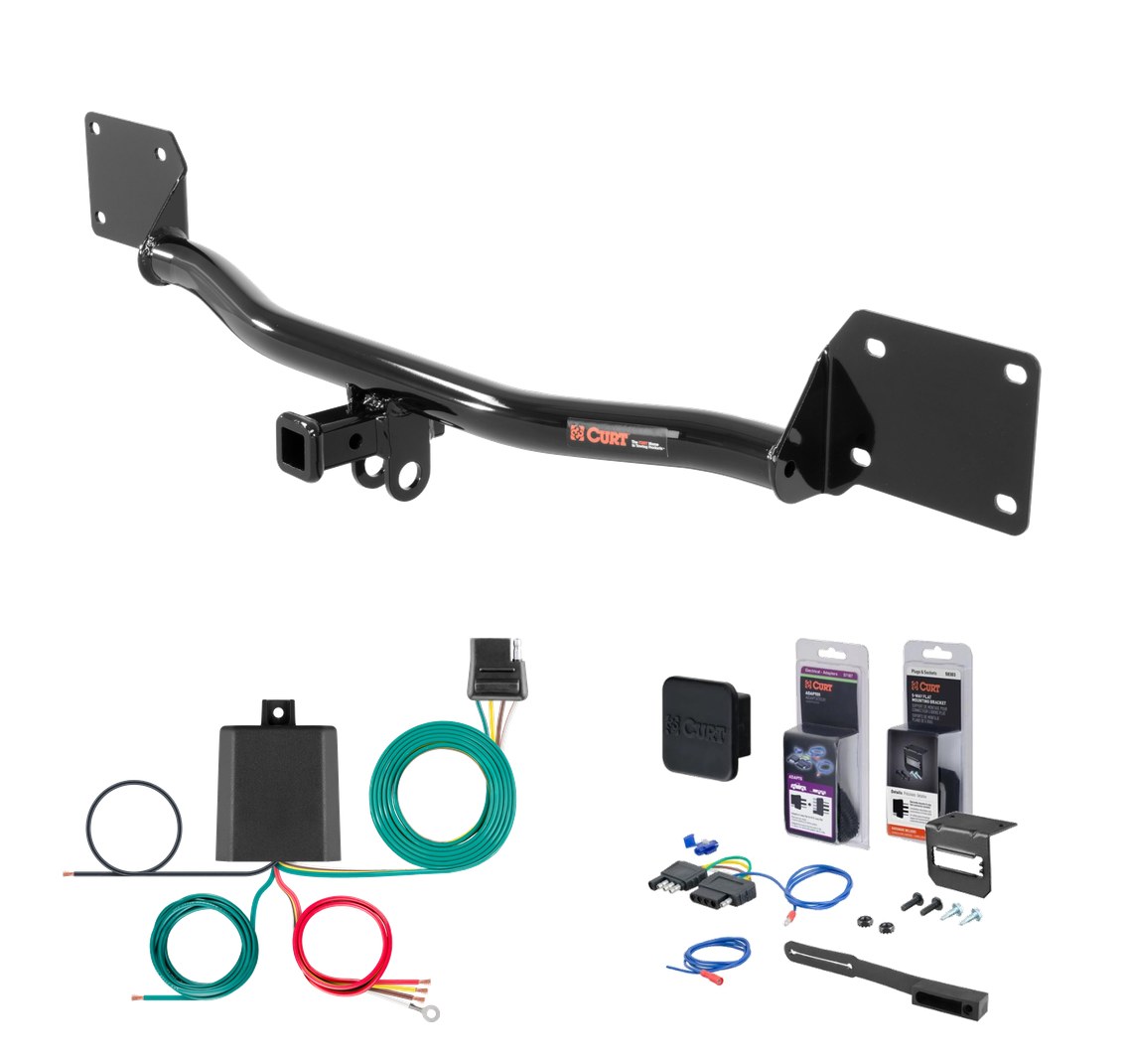 2008 - 2014 MINI Cooper Clubman and Clubman S Curt 1-1/4" Class 1 Trailer Tow Hitch + 5-Flat Wiring Kit Tow Boat/Utility Trailer with Surge Brakes 11387 thumbnail 0