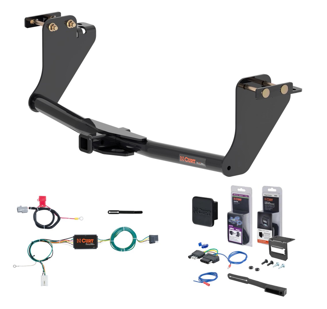 2018 - 2020 Mitsubishi Eclipse Cross Curt 1-1/4" Class 2 Trailer Tow Hitch + 5-Flat Wiring Kit Tow Boat/Utility Trailer with Surge Brakes 12154 thumbnail 0