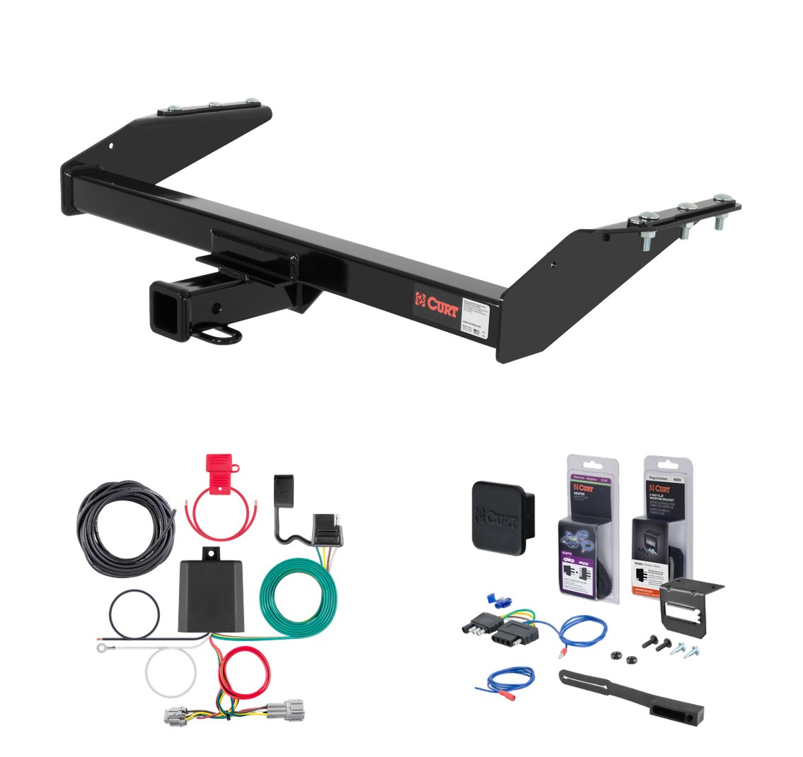 2000 - 2004 Nissan Frontier 2-door, short bed Curt 2" Class 3 Trailer Tow Hitch + 5-Flat Wiring Kit Tow Boat/Utility Trailer with Surge Brakes 13831 thumbnail 0