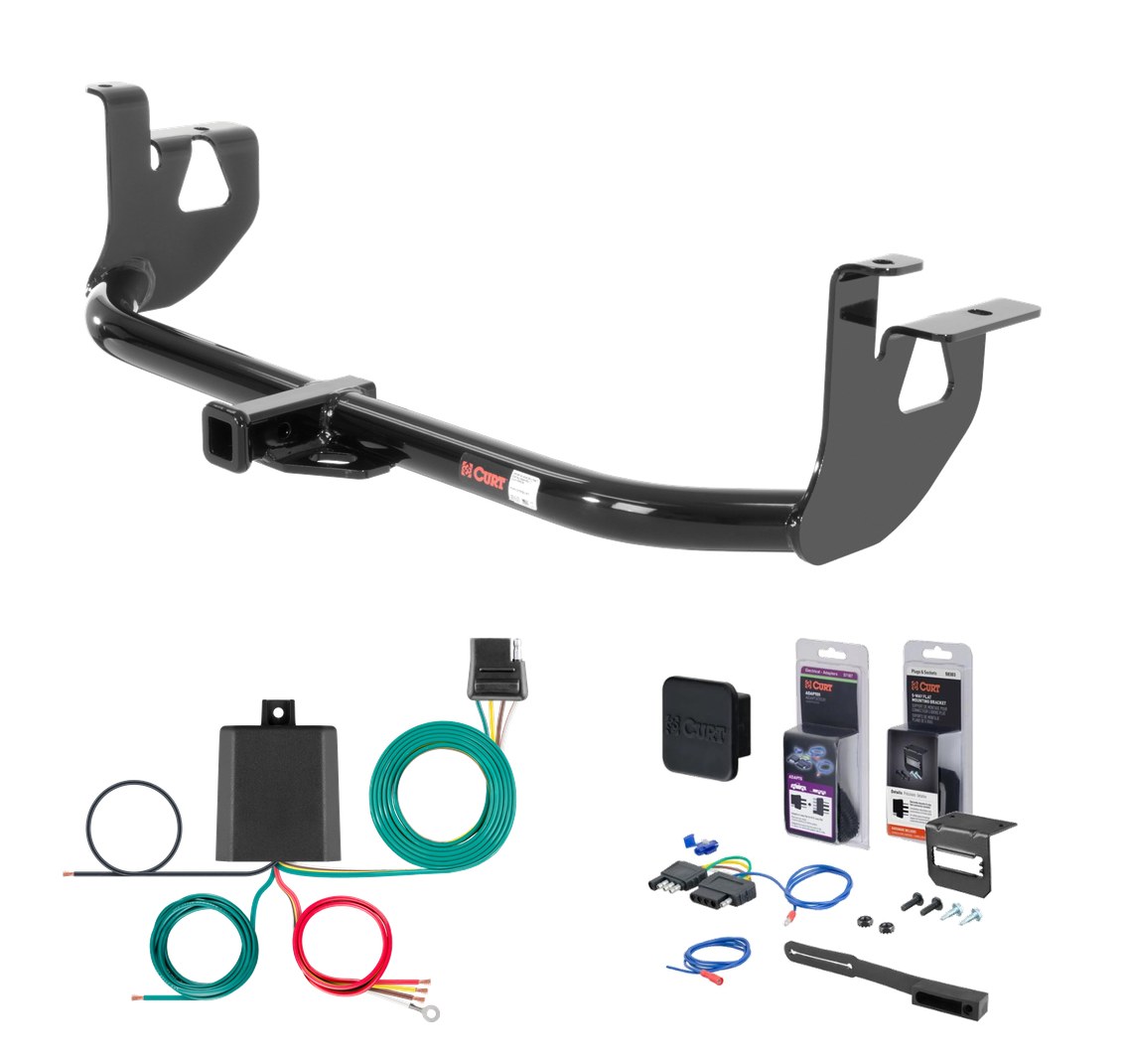 2006 - 2009 Volkswagen Rabbit Curt 1-1/4" Class 1 Trailer Tow Hitch + 5-Flat Wiring Kit Tow Boat/Utility Trailer with Surge Brakes 11074 thumbnail 0