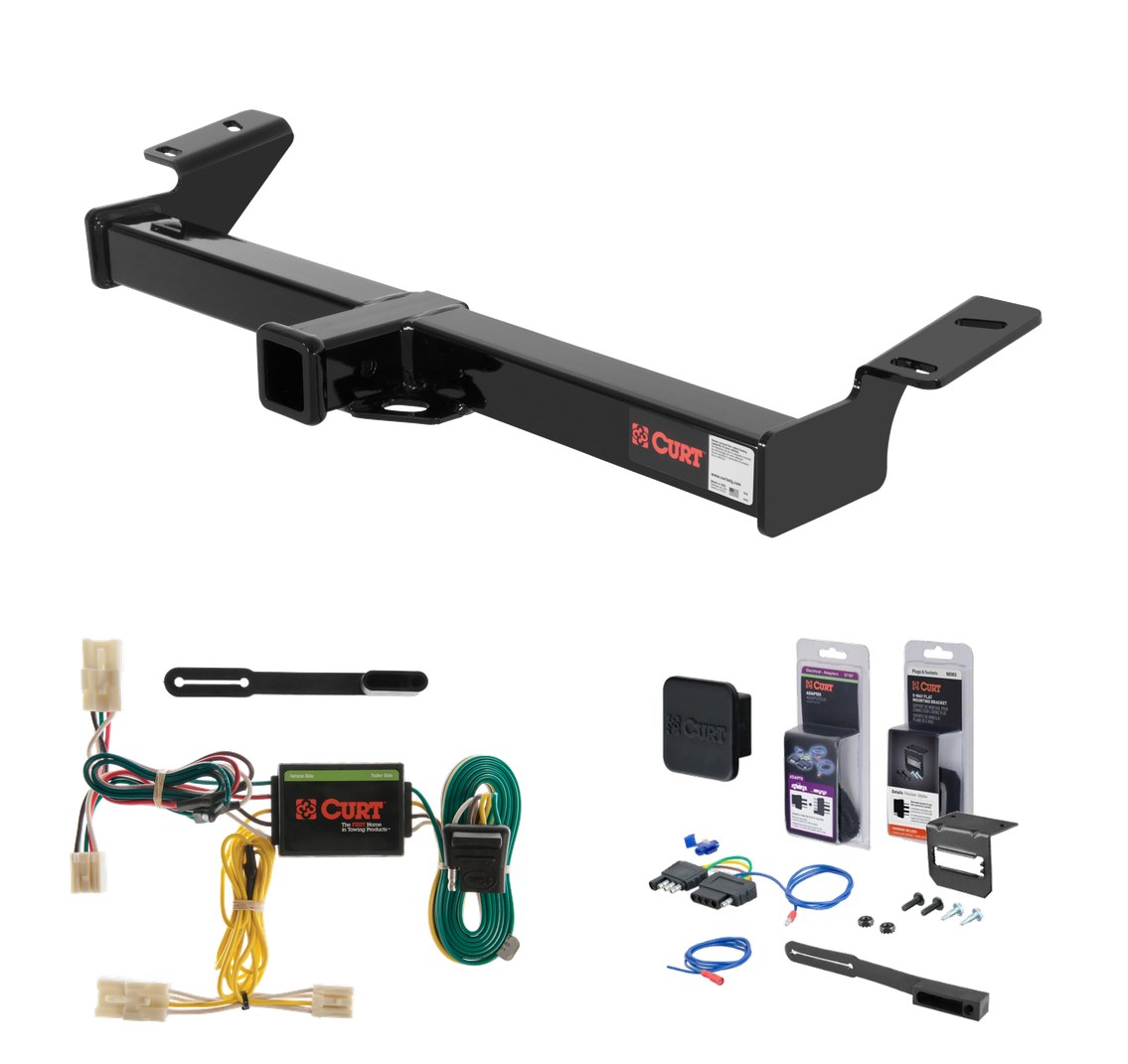2001 - 2005 Toyota RAV4 Curt 2" Class 3 Trailer Tow Hitch + 5-Flat Wiring Kit Tow Boat/Utility Trailer with Surge Brakes 13524 thumbnail 0
