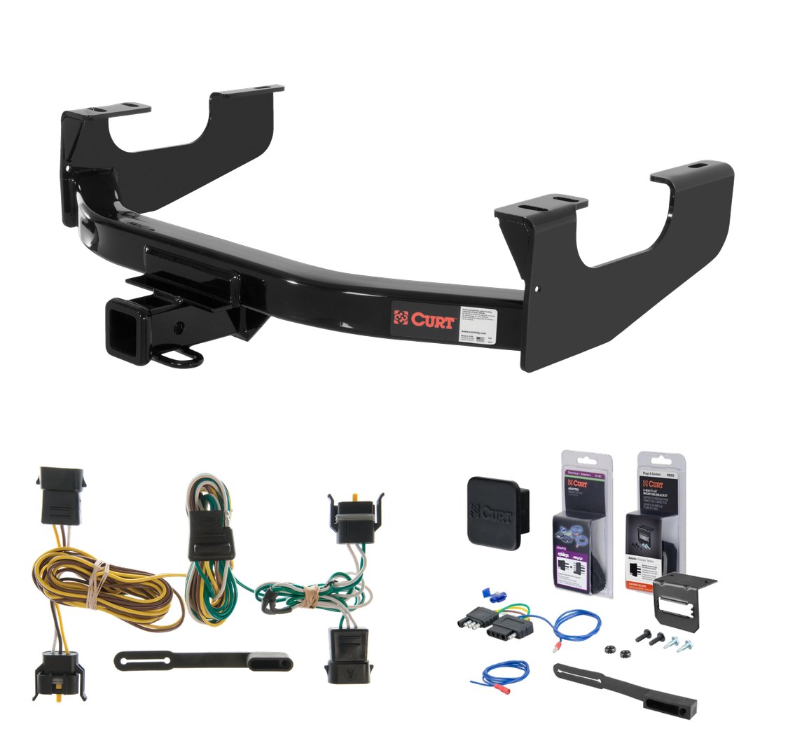 1997 - 2003 Ford F-150 New body Curt 2" Class 4 Trailer Tow Hitch + 5-Flat Wiring Kit Tow Boat/Utility Trailer with Surge Brakes 14355 thumbnail 0