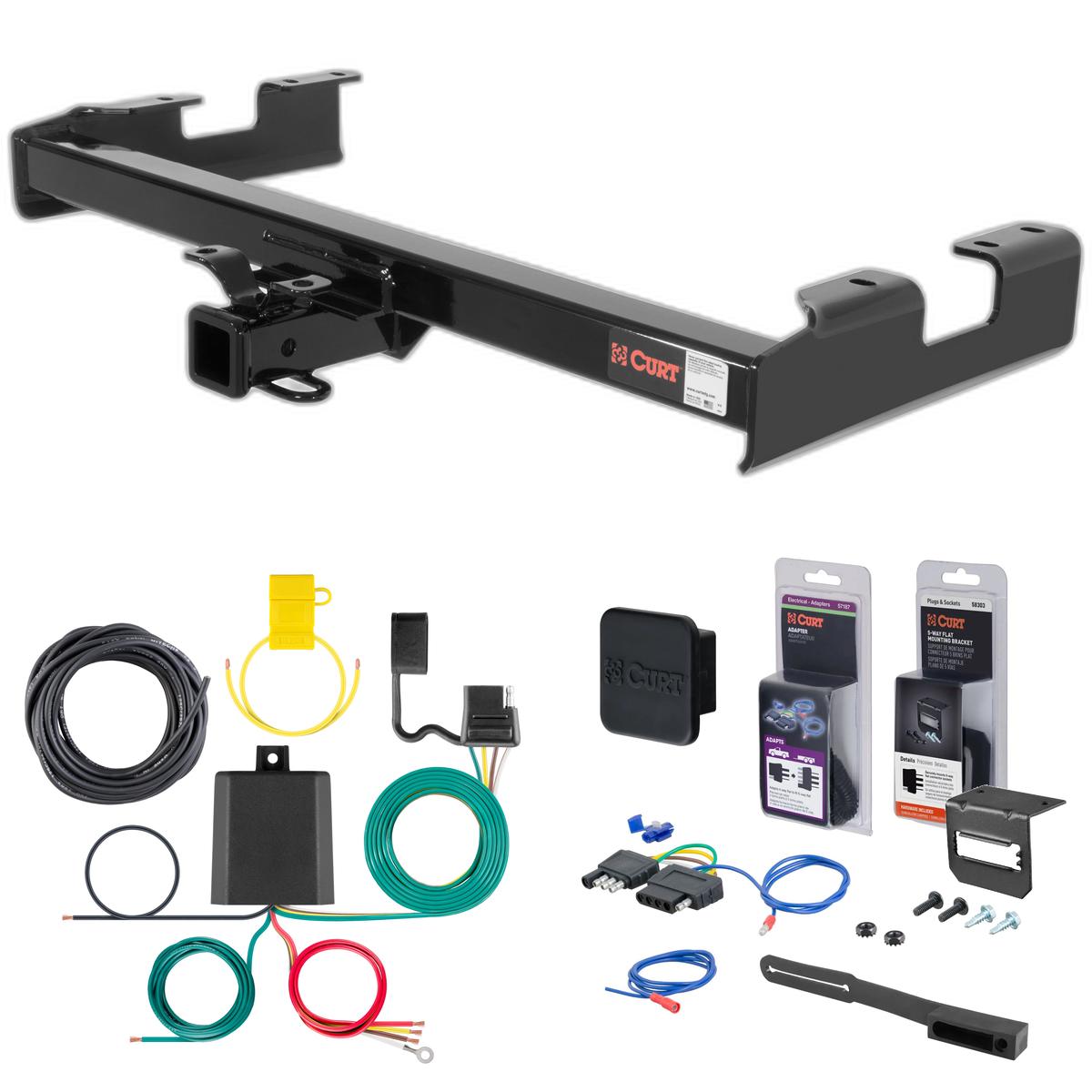 2007 GMC Sierra 2500 HD Classic 6' bed, excluding factory receiver, Tommy Gate lift or cab & chassis Curt 2" Class 4 Trailer Tow Hitch + 5-Flat Wiring Kit Tow Boat/Utility Trailer with Surge Brakes 14108 thumbnail 0