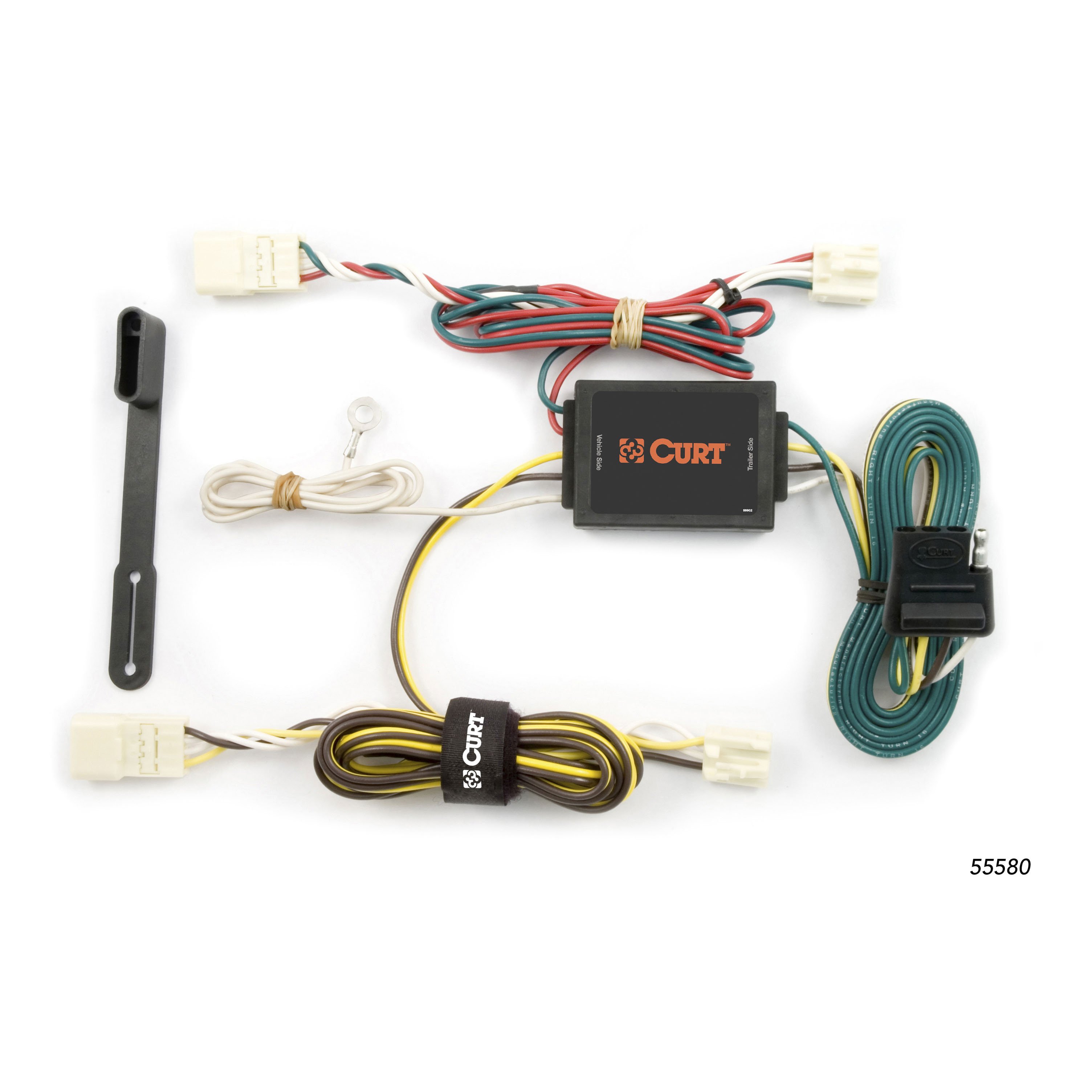2004 - 2010 Toyota Sienna Curt 1-1/4" Class 2 Trailer Tow Hitch + 5-Flat Wiring Kit Tow Boat/Utility Trailer with Surge Brakes 12065 thumbnail 1