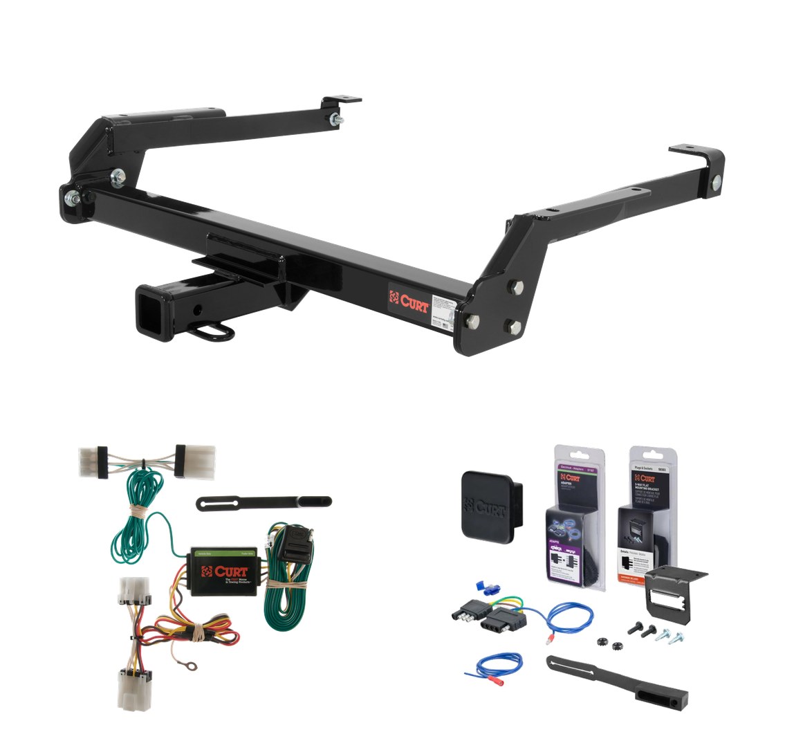 1987 - 1994 Nissan D21 Curt 2" Class 3 Trailer Tow Hitch + 5-Flat Wiring Kit Tow Boat/Utility Trailer with Surge Brakes 13092 thumbnail 0