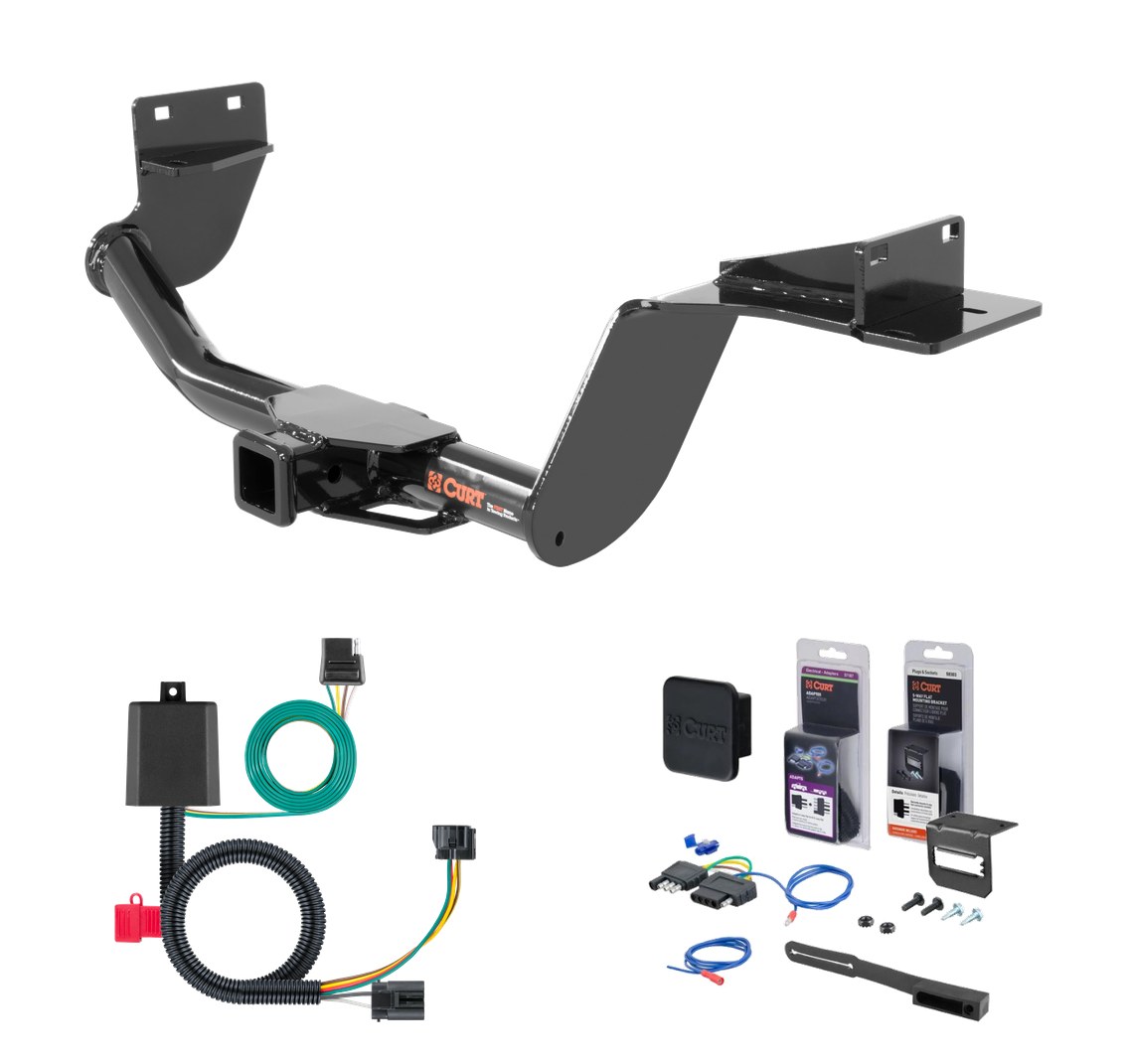 2019 - 2020 Kia Sorento Curt 2" Class 3 Trailer Tow Hitch + 5-Flat Wiring Kit Tow Boat/Utility Trailer with Surge Brakes 13195 thumbnail 0