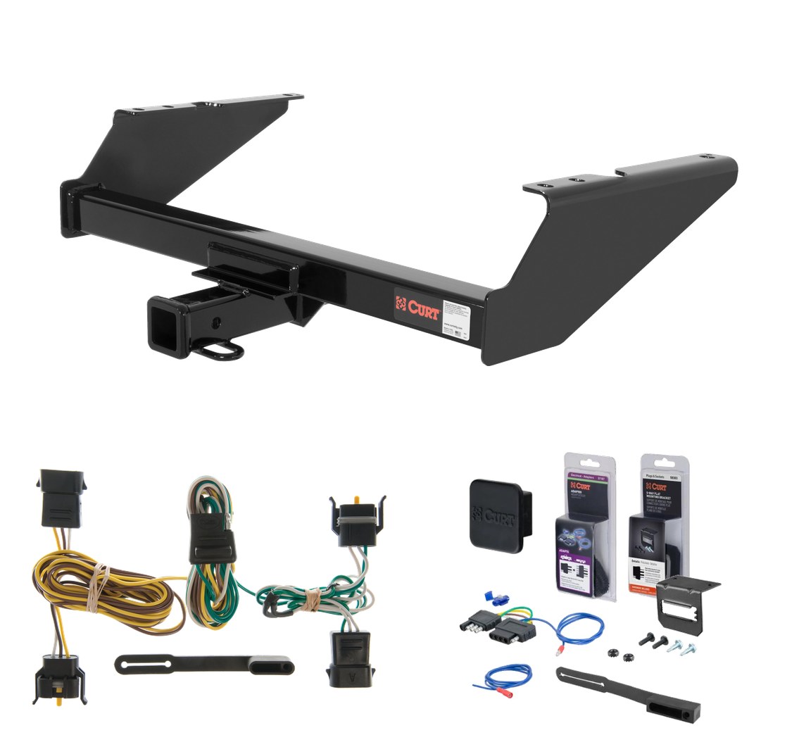 1997 - 1999 Ford F-250LD New body, excluding 20" spare tire Curt 2" Class 3 Trailer Tow Hitch + 5-Flat Wiring Kit Tow Boat/Utility Trailer with Surge Brakes 13038-1 thumbnail 0