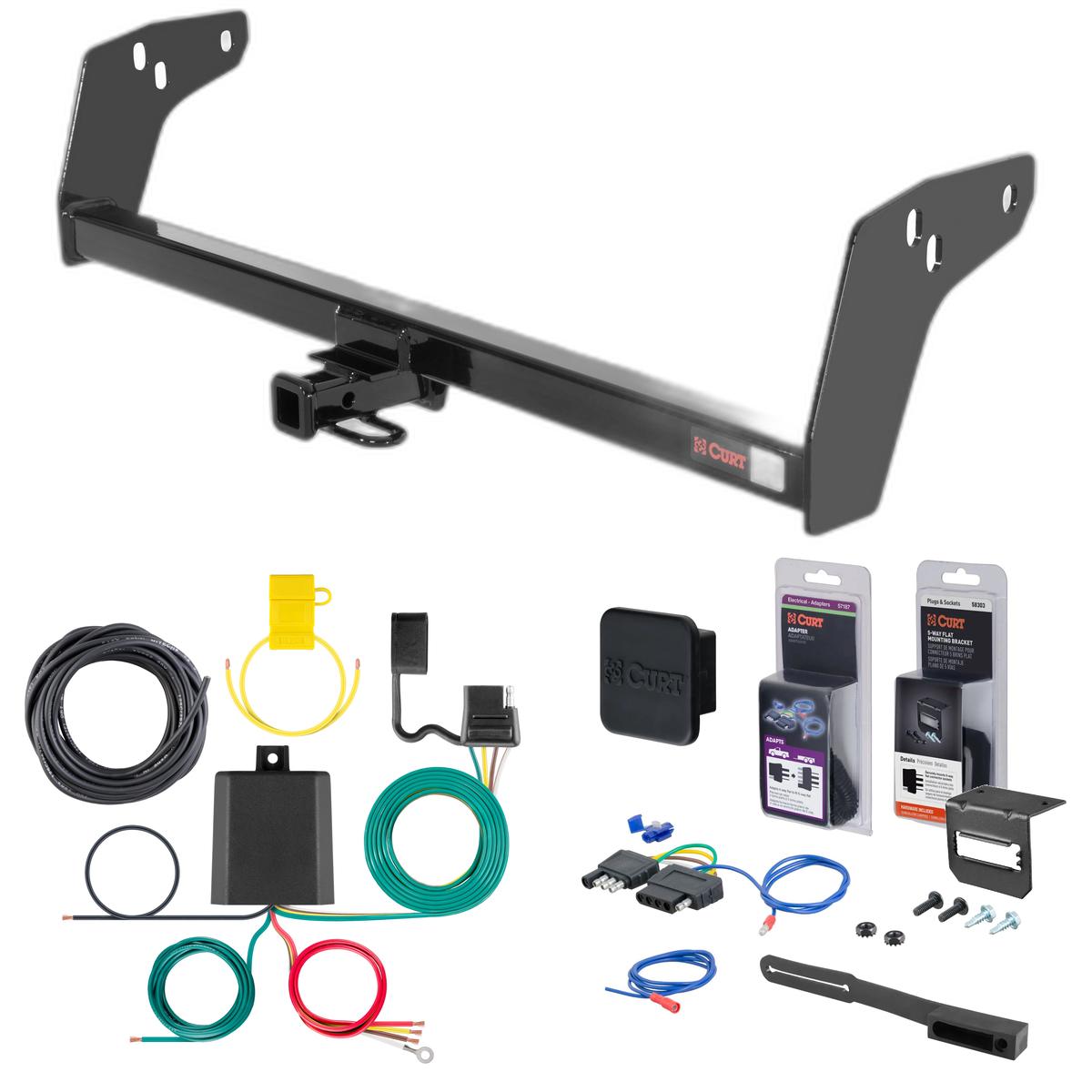 82 - 84 GMC S15 Curt 1-1/4" Class 2 Trailer Tow Hitch + 5-Flat Wiring Kit Tow Boat/Utility Trailer with Surge Brakes 12011 thumbnail 0