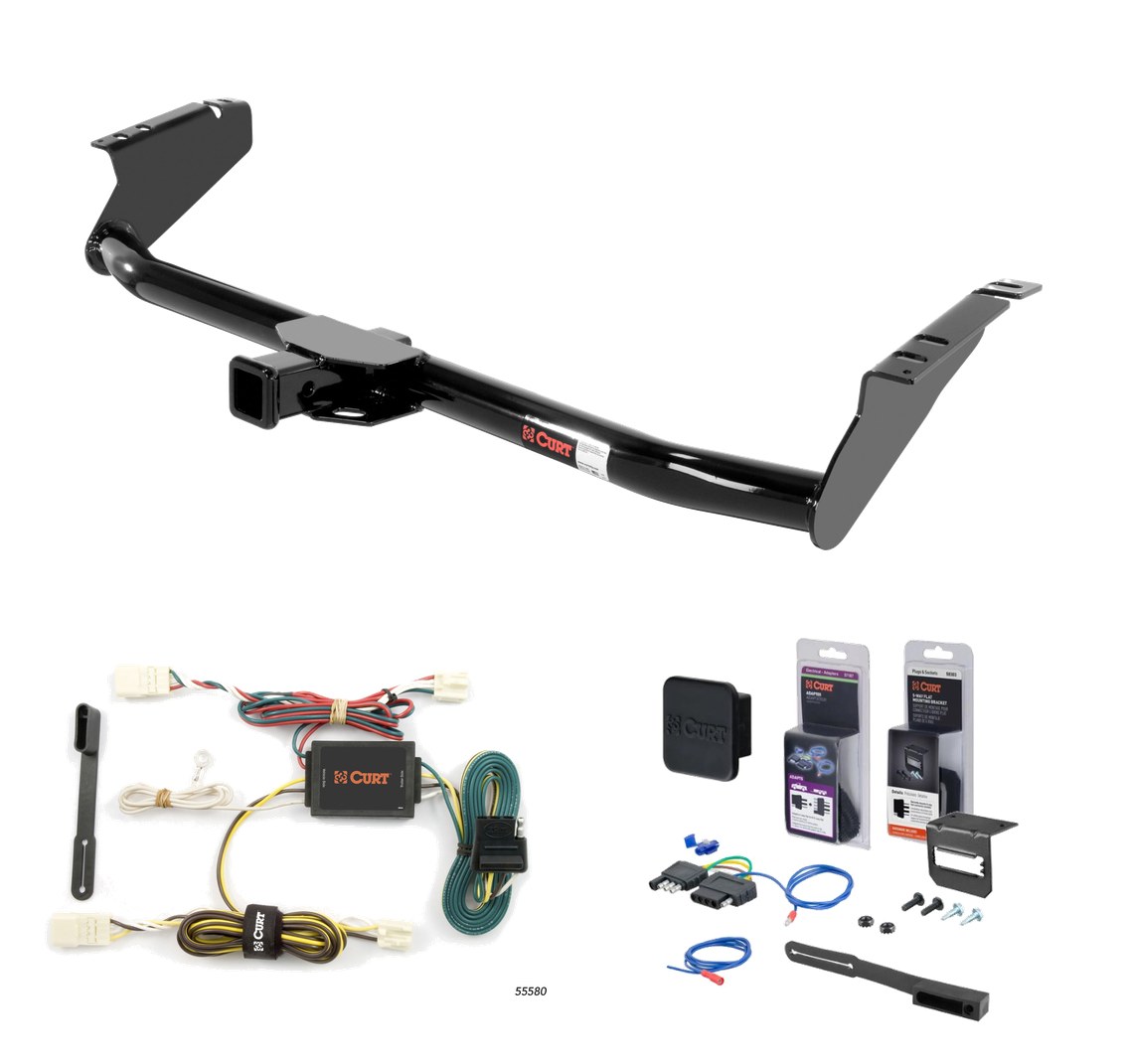 2004 - 2010 Toyota Sienna Curt 2" Class 3 Trailer Tow Hitch + 5-Flat Wiring Kit Tow Boat/Utility Trailer with Surge Brakes 13105 thumbnail 0