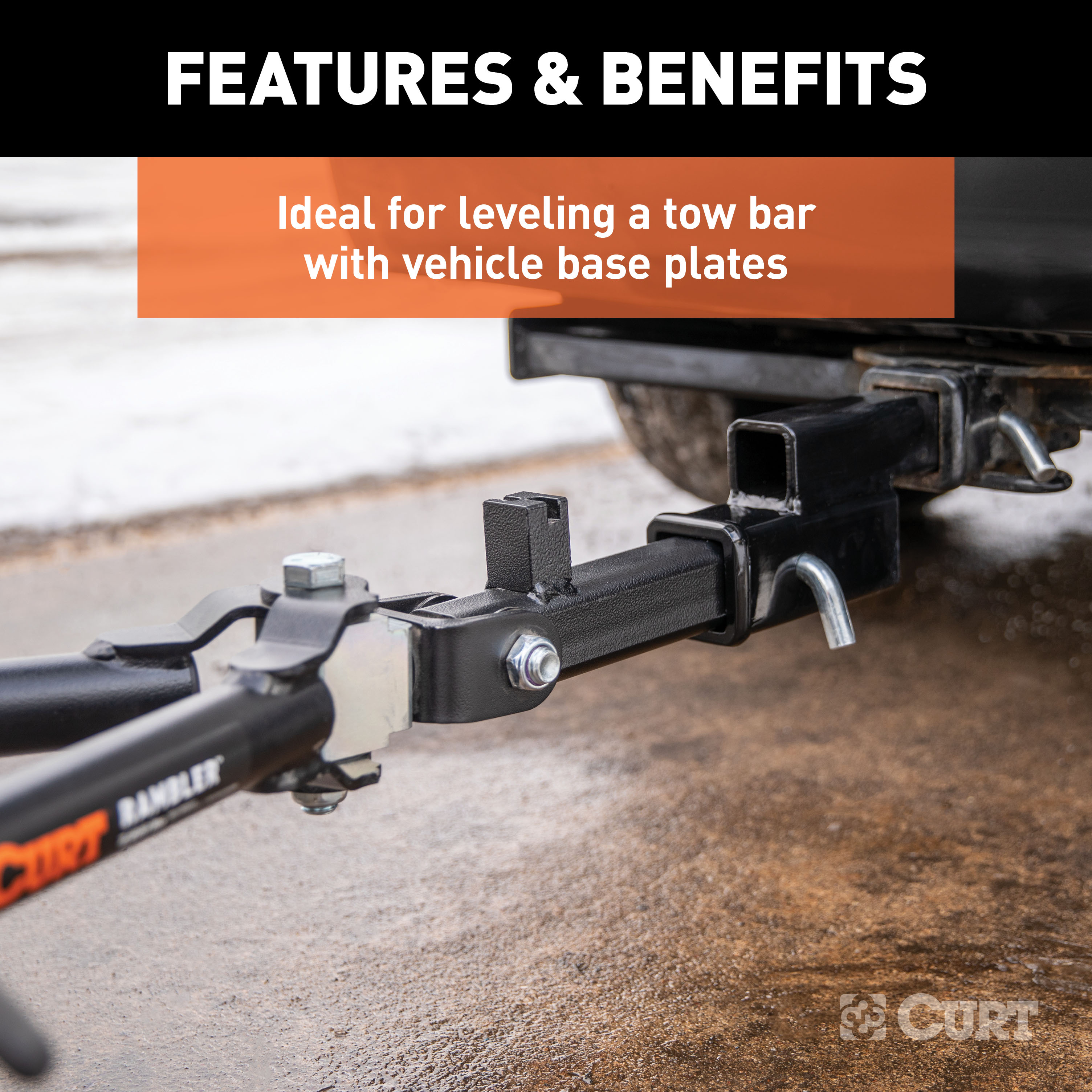 CURT Receiver Hitch Adapter (2" Shank, 2" Drop, 7,500 lbss.) Trailer Hitch Adapter thumbnail 3