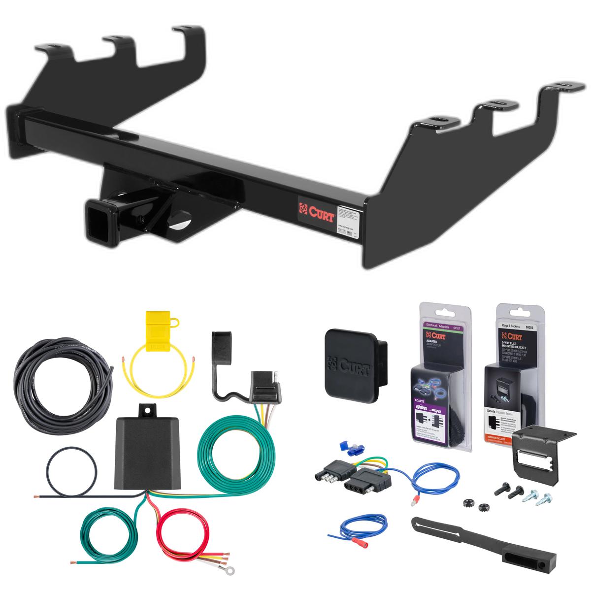 99 - 12 GMC Sierra 1500 With Tommy Gate lift or 10" drop bumper Curt 2" Class 3 Trailer Tow Hitch + 5-Flat Wiring Kit Tow Boat/Utility Trailer with Surge Brakes 13339 thumbnail 0