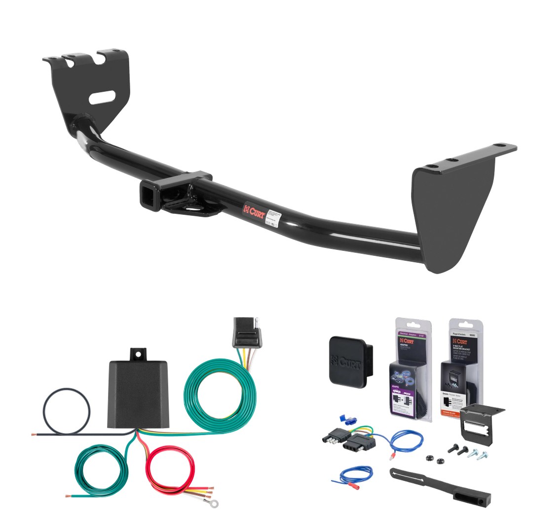 2001 - 2007 Volvo V70 Curt 1-1/4" Class 2 Trailer Tow Hitch + 5-Flat Wiring Kit Tow Boat/Utility Trailer with Surge Brakes 12318 thumbnail 0