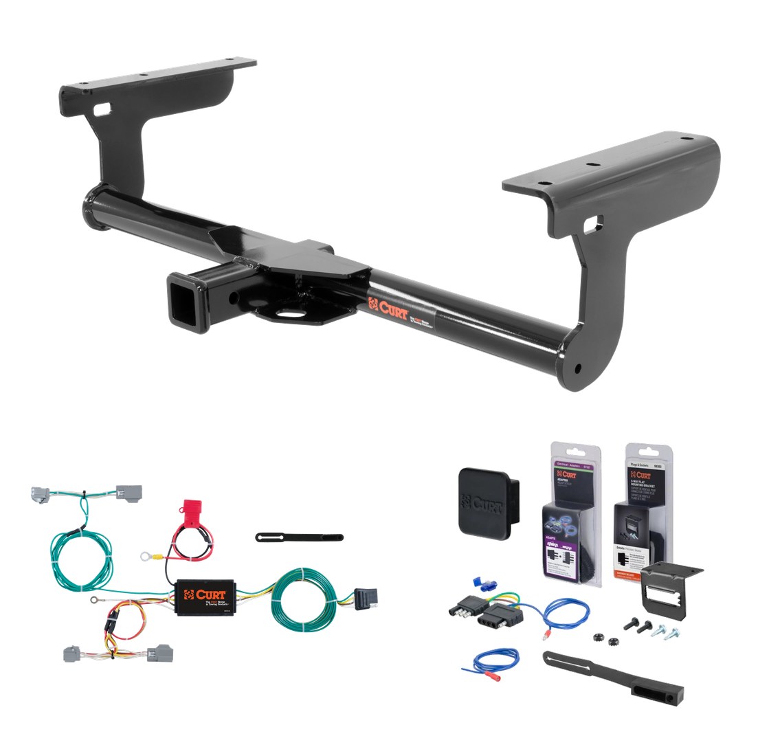 2021 - 2026 Volvo XC90 Curt 2" Class 3 Trailer Tow Hitch + 5-Flat Wiring Kit Tow Boat/Utility Trailer with Surge Brakes 13233 thumbnail 0