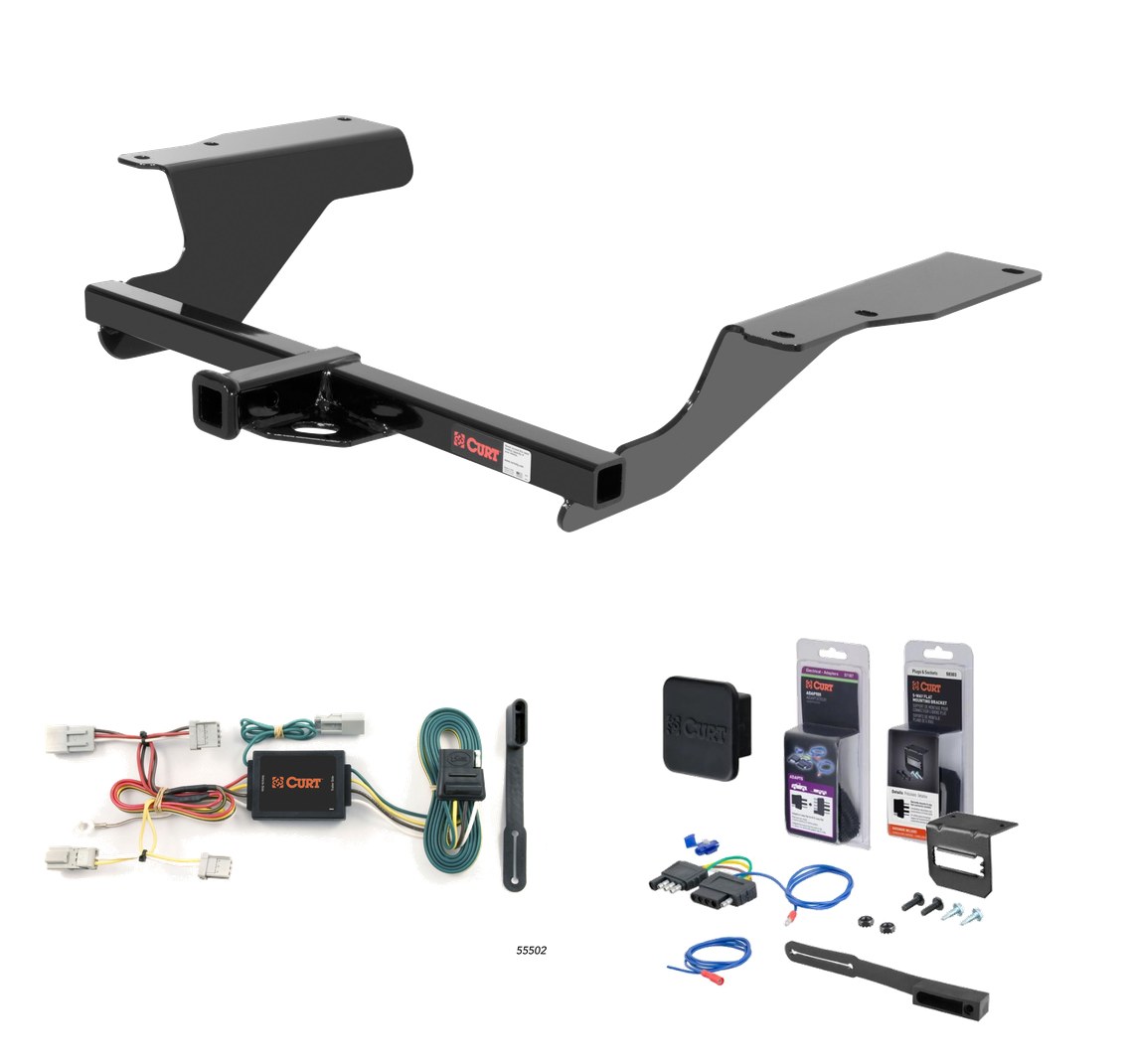 2006 - 2008 Acura TSX Sedan Curt 1-1/4" Class 1 Trailer Tow Hitch + 5-Flat Wiring Kit Tow Boat/Utility Trailer with Surge Brakes 11455 thumbnail 0