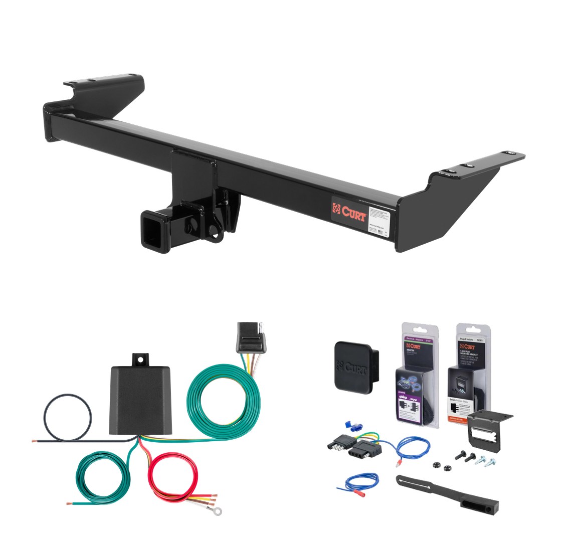 2003 - 2014 Volvo XC90 Curt 2" Class 3 Trailer Tow Hitch + 5-Flat Wiring Kit Tow Boat/Utility Trailer with Surge Brakes 13559 thumbnail 0