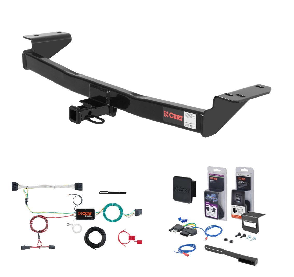 2011 - 2015 Kia Sportage Excluding SX models Curt 1-1/4" Class 2 Trailer Tow Hitch + 5-Flat Wiring Kit Tow Boat/Utility Trailer with Surge Brakes 12030 thumbnail 0