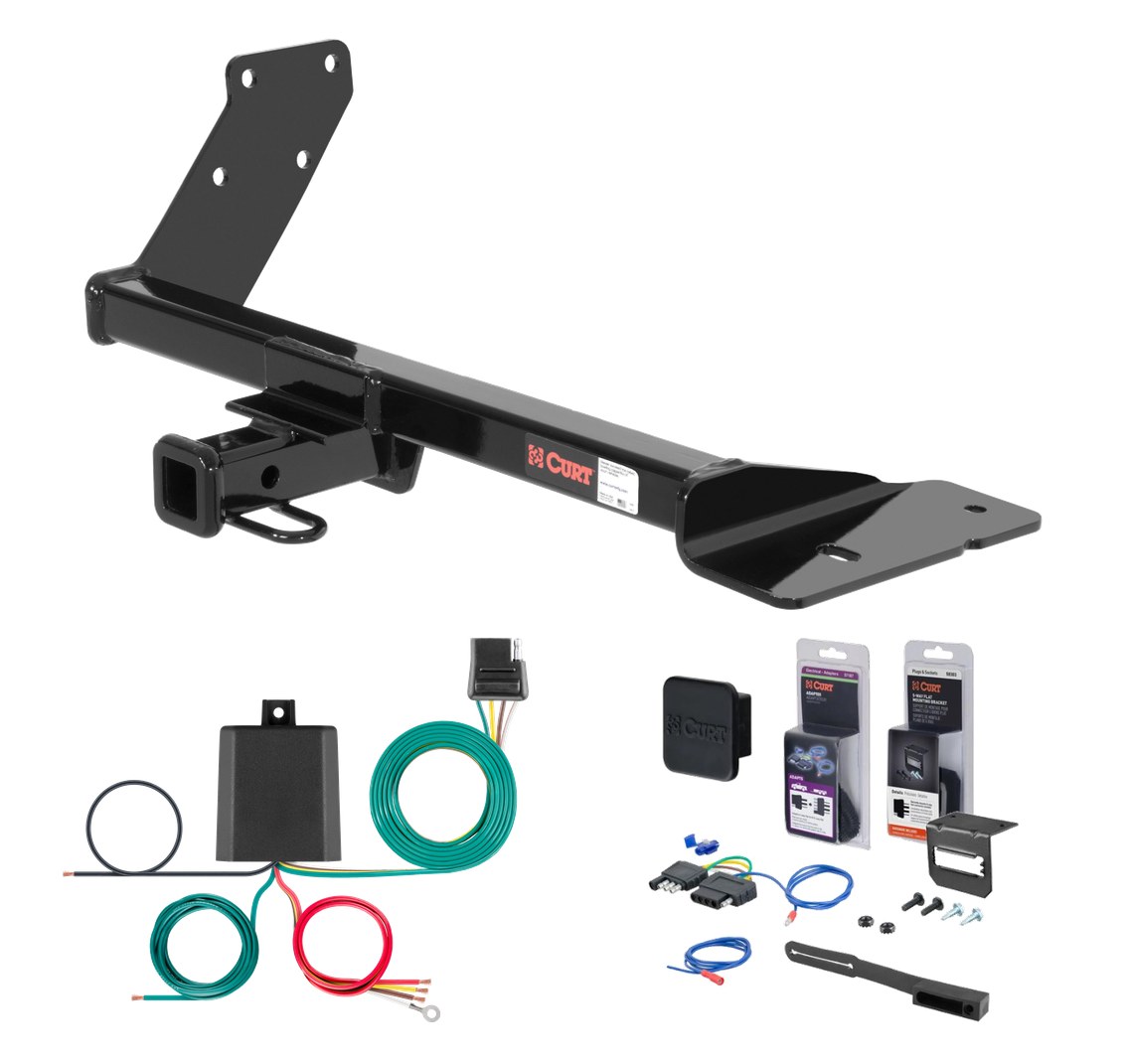 2001 - 2005 Volkswagen Jetta Wagon Curt 1-1/4" Class 1 Trailer Tow Hitch + 5-Flat Wiring Kit Tow Boat/Utility Trailer with Surge Brakes 11083 thumbnail 0