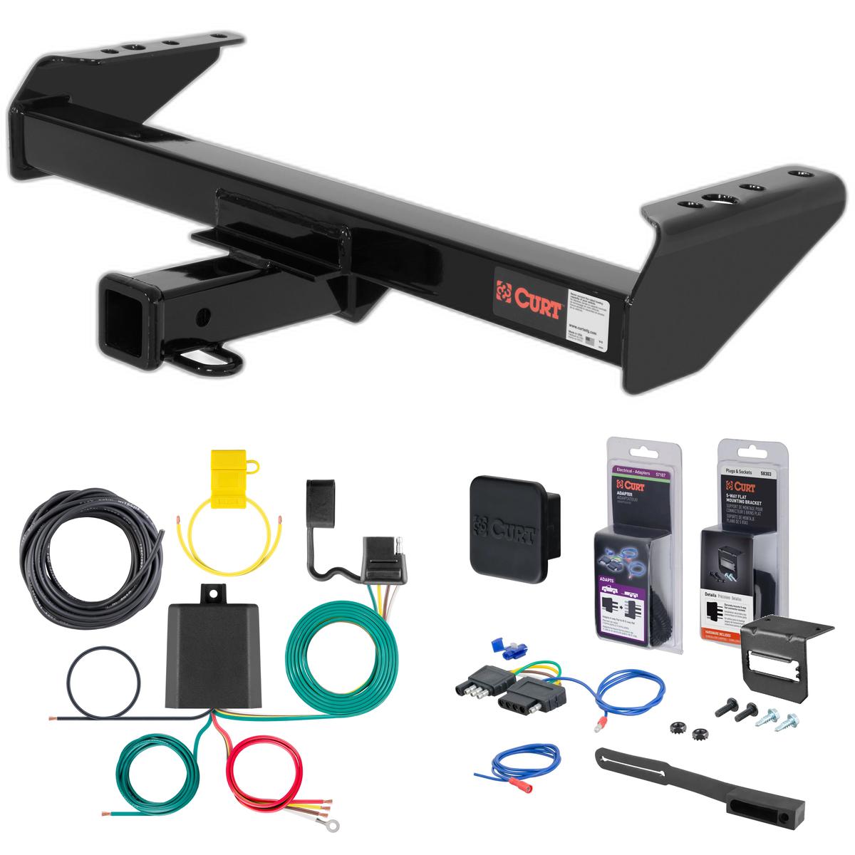 2007 GMC Sierra 3500 Classic Cab & chassis Curt 2" Class 3 Trailer Tow Hitch + 5-Flat Wiring Kit Tow Boat/Utility Trailer with Surge Brakes 13028 thumbnail 0