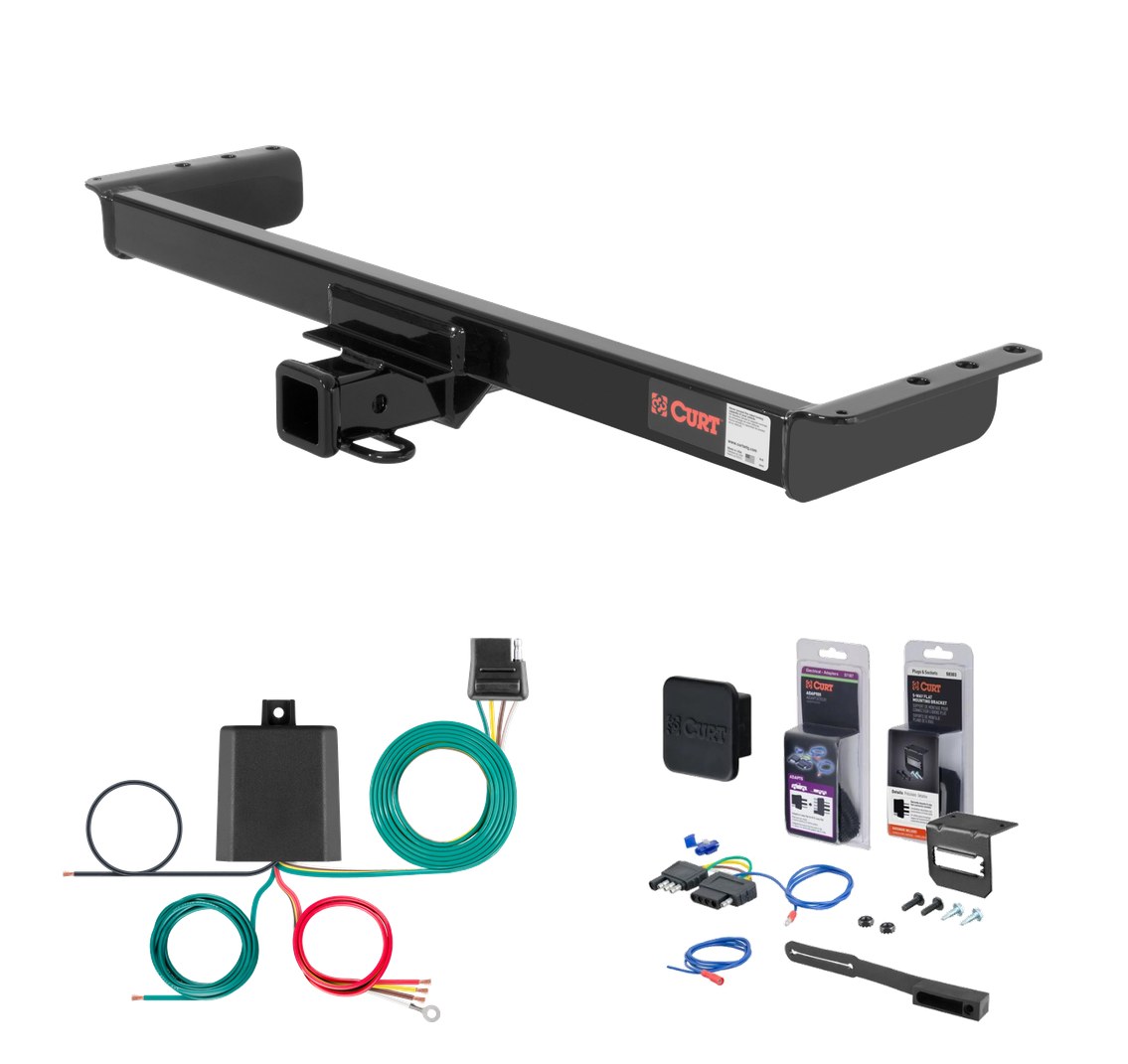 1997 - 2004 Mitsubishi Montero Sport Curt 2" Class 3 Trailer Tow Hitch + 5-Flat Wiring Kit Tow Boat/Utility Trailer with Surge Brakes 13223 thumbnail 0