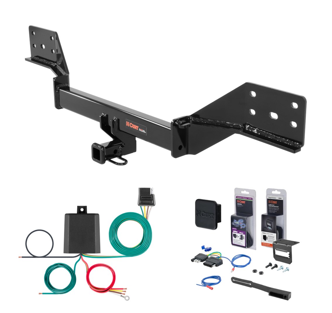 2013 - 2020 Lexus GS350 Curt 1-1/4" Class 1 Trailer Tow Hitch + 5-Flat Wiring Kit Tow Boat/Utility Trailer with Surge Brakes 11366 thumbnail 0