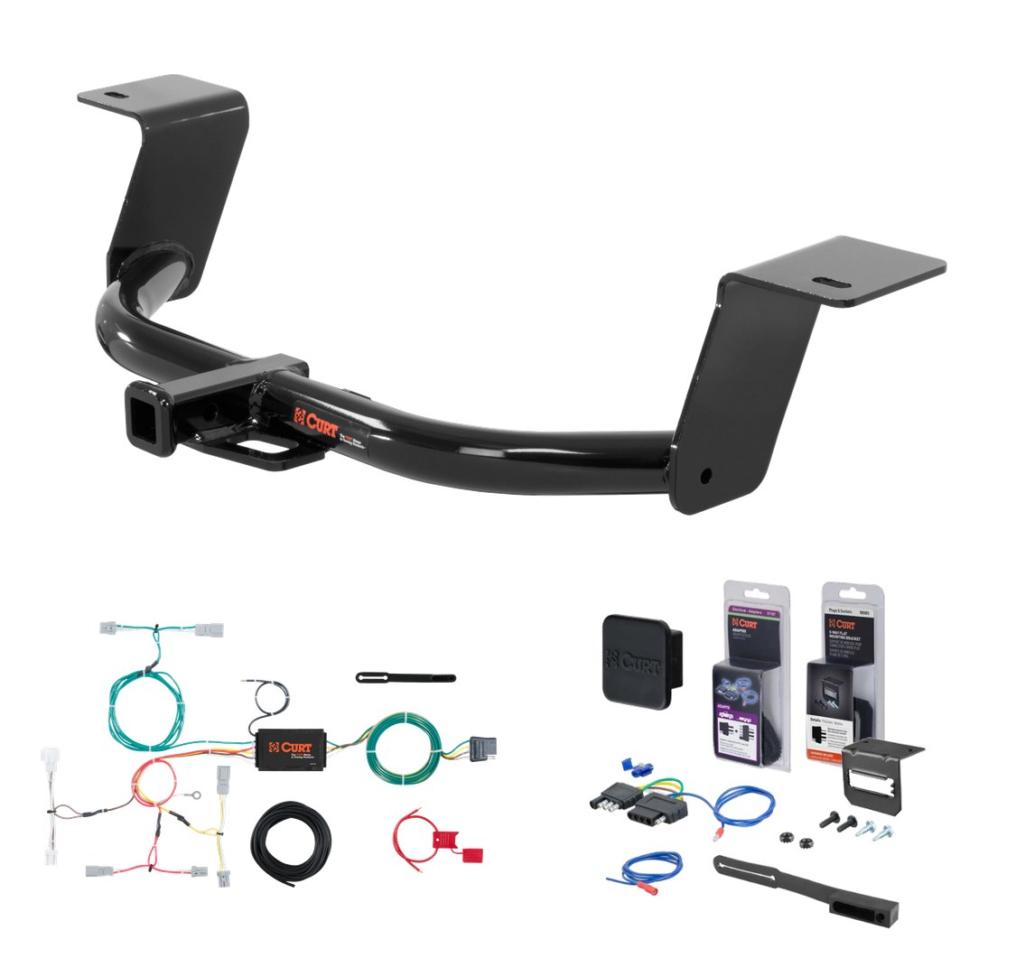 2016 - 2017 Honda Accord Coupe Curt 1-1/4" Class 1 Trailer Tow Hitch + 5-Flat Wiring Kit Tow Boat/Utility Trailer with Surge Brakes 11681 thumbnail 0