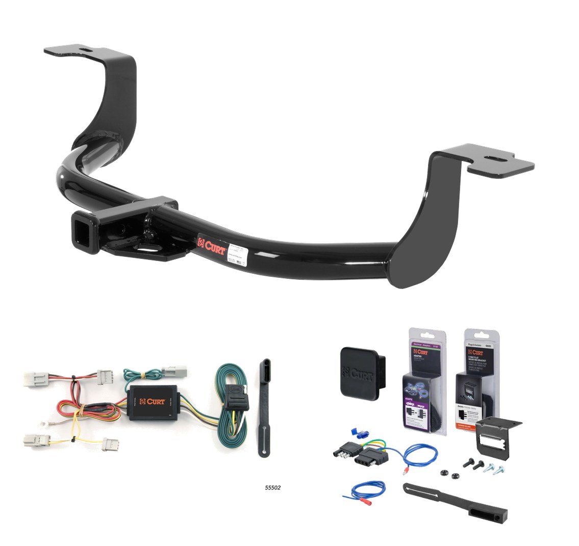 2008 - 2012 Honda Accord Sedan Curt 1-1/4" Class 1 Trailer Tow Hitch + 5-Flat Wiring Kit Tow Boat/Utility Trailer with Surge Brakes 11085 thumbnail 0