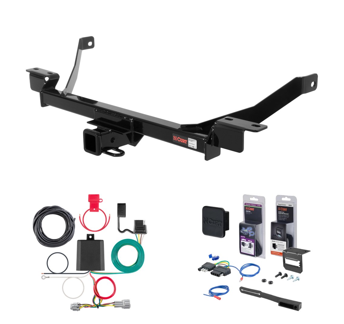1999 - 2002 Nissan Quest Curt 2" Class 3 Trailer Tow Hitch + 5-Flat Wiring Kit Tow Boat/Utility Trailer with Surge Brakes 13572 thumbnail 0