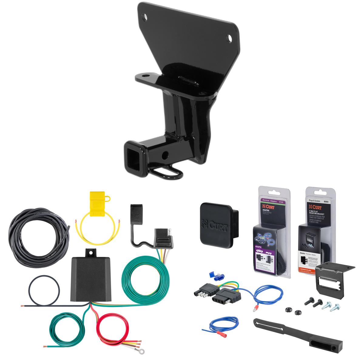 2006 Nissan 350Z Coupe Curt 1-1/4" Class 1 Trailer Tow Hitch + 5-Flat Wiring Kit Tow Boat/Utility Trailer with Surge Brakes 11493 thumbnail 0