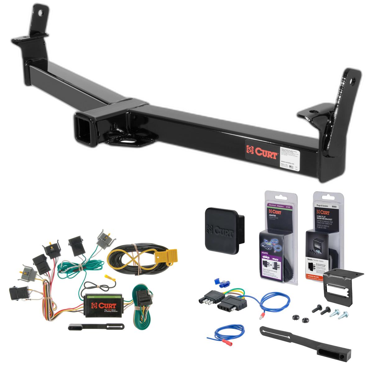 96 - 01 Mercury Mountaineer Curt 2" Class 3 Trailer Tow Hitch + 5-Flat Wiring Kit Tow Boat/Utility Trailer with Surge Brakes 13033 thumbnail 0