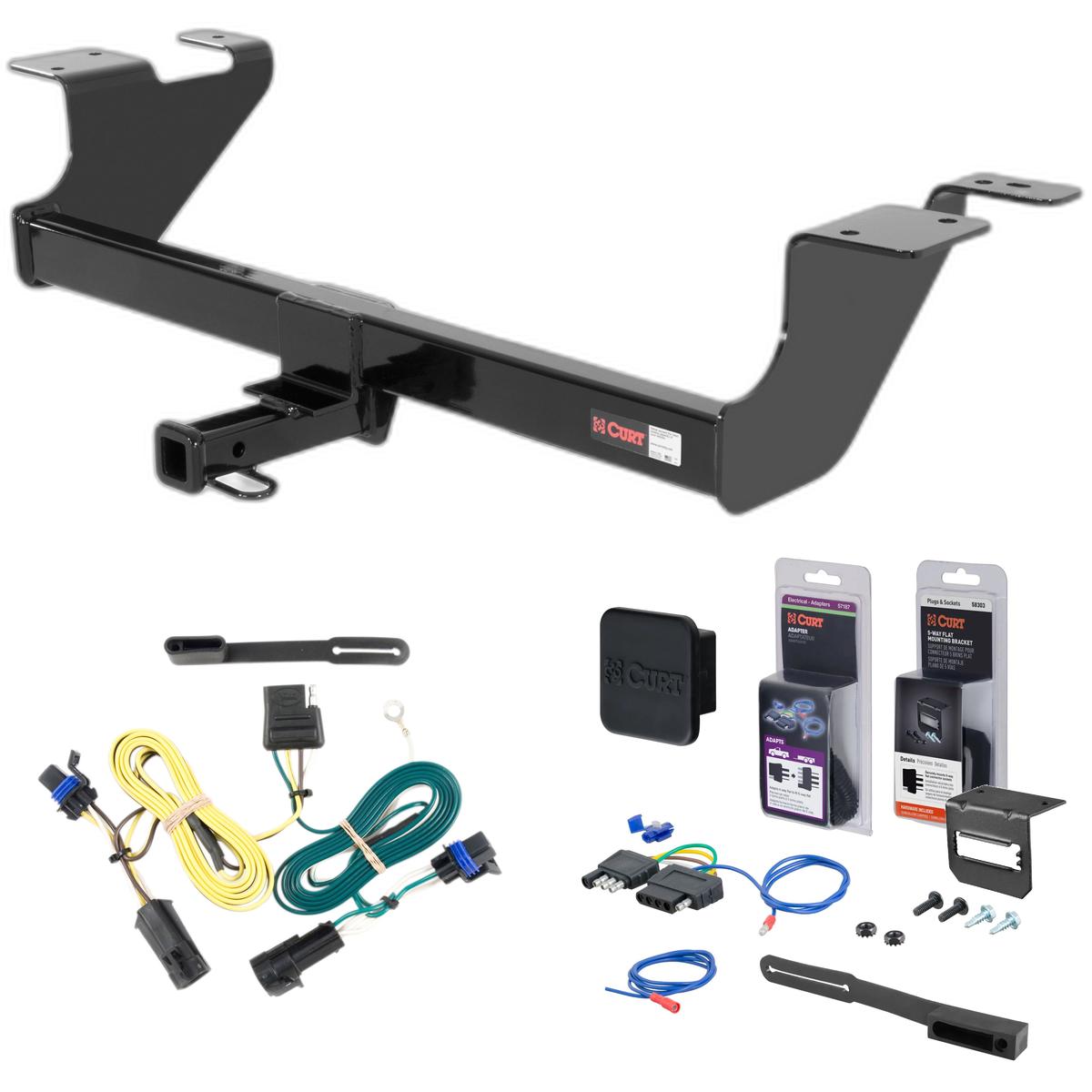 05 - 10 Pontiac G6 Coupe and sedan Curt 1-1/4" Class 2 Trailer Tow Hitch + 5-Flat Wiring Kit Tow Boat/Utility Trailer with Surge Brakes 12333 thumbnail 0