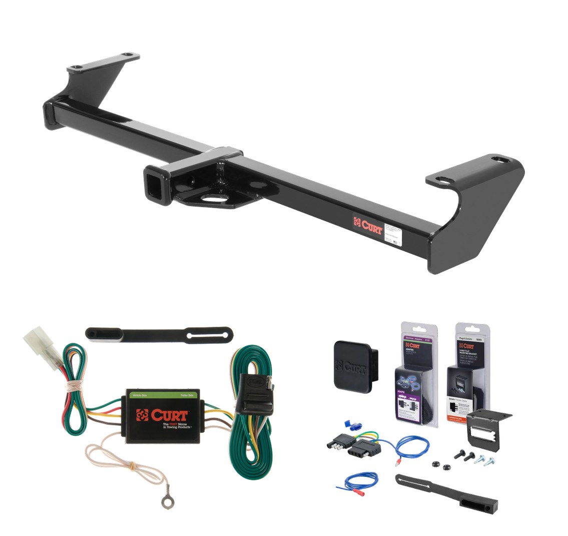 1989 - 1998 Geo Tracker Curt 1-1/4" Class 1 Trailer Tow Hitch + 5-Flat Wiring Kit Tow Boat/Utility Trailer with Surge Brakes 11128 thumbnail 0
