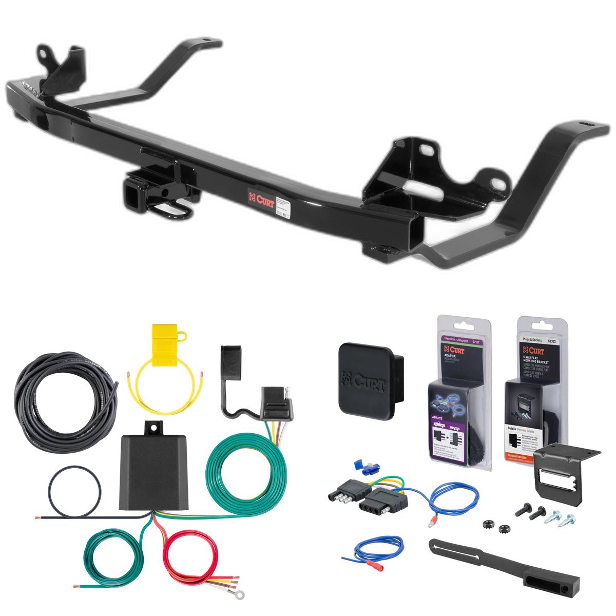 97 - 98 Oldsmobile Regengy Curt 1-1/4" Class 2 Trailer Tow Hitch + 5-Flat Wiring Kit Tow Boat/Utility Trailer with Surge Brakes 12049 thumbnail 0