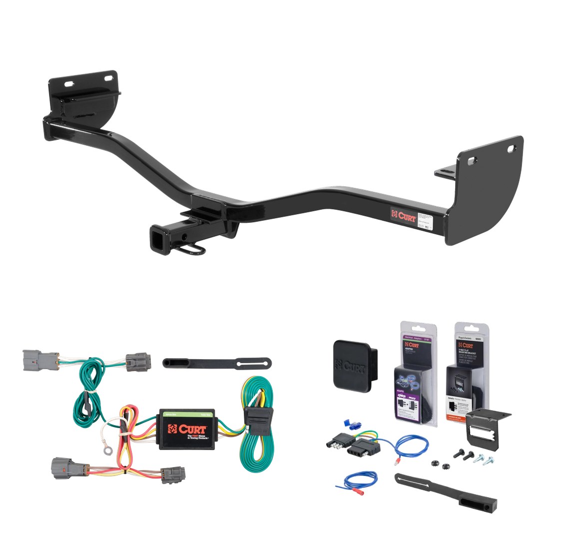 2010 - 2013 Kia Soul w/o LED Tailights Curt 1-1/4" Class 1 Trailer Tow Hitch + 5-Flat Wiring Kit Tow Boat/Utility Trailer with Surge Brakes 11110 thumbnail 0