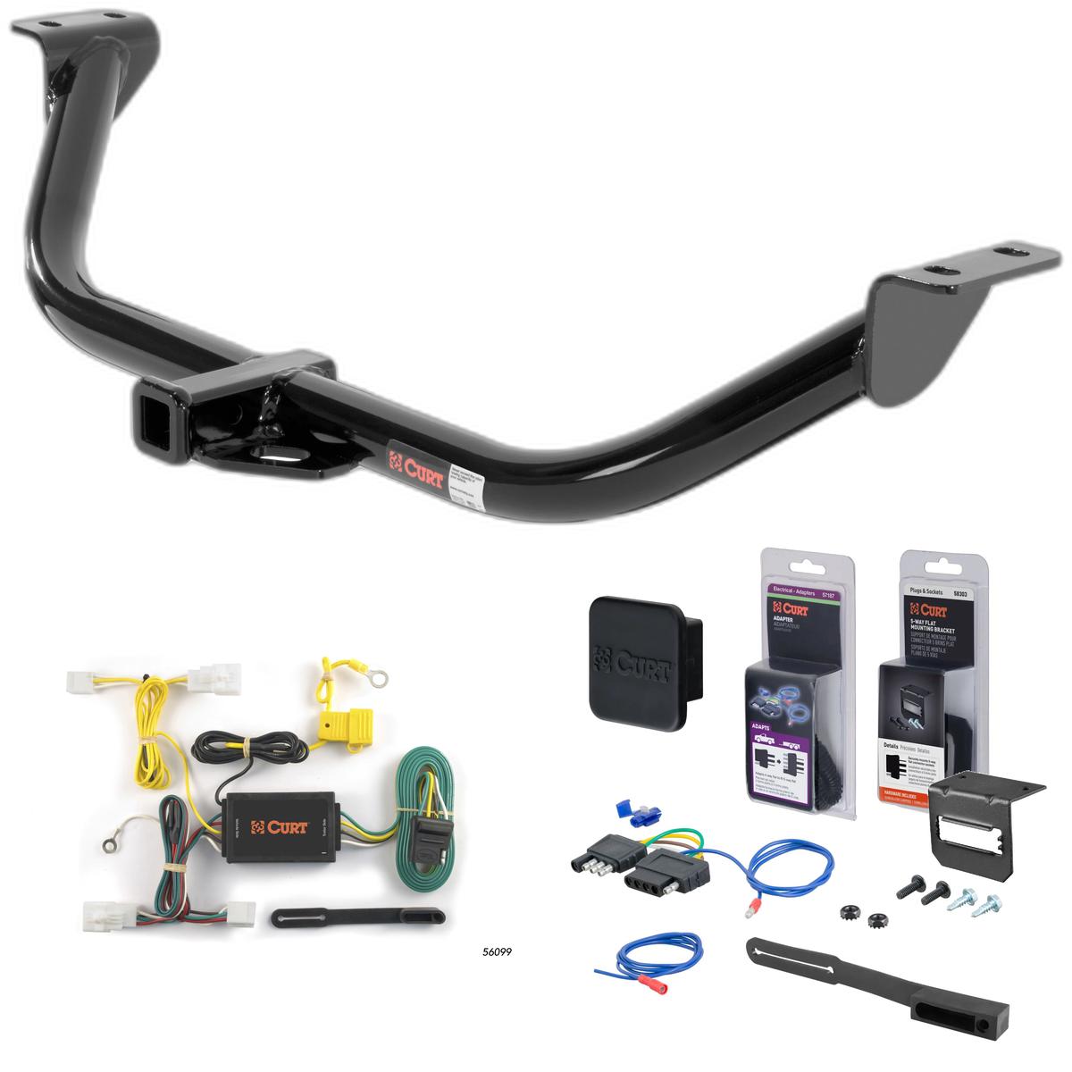 11 - 17 Lexus CT200h Curt 1-1/4" Class 1 Trailer Tow Hitch + 5-Flat Wiring Kit Tow Boat/Utility Trailer with Surge Brakes 11200 thumbnail 0