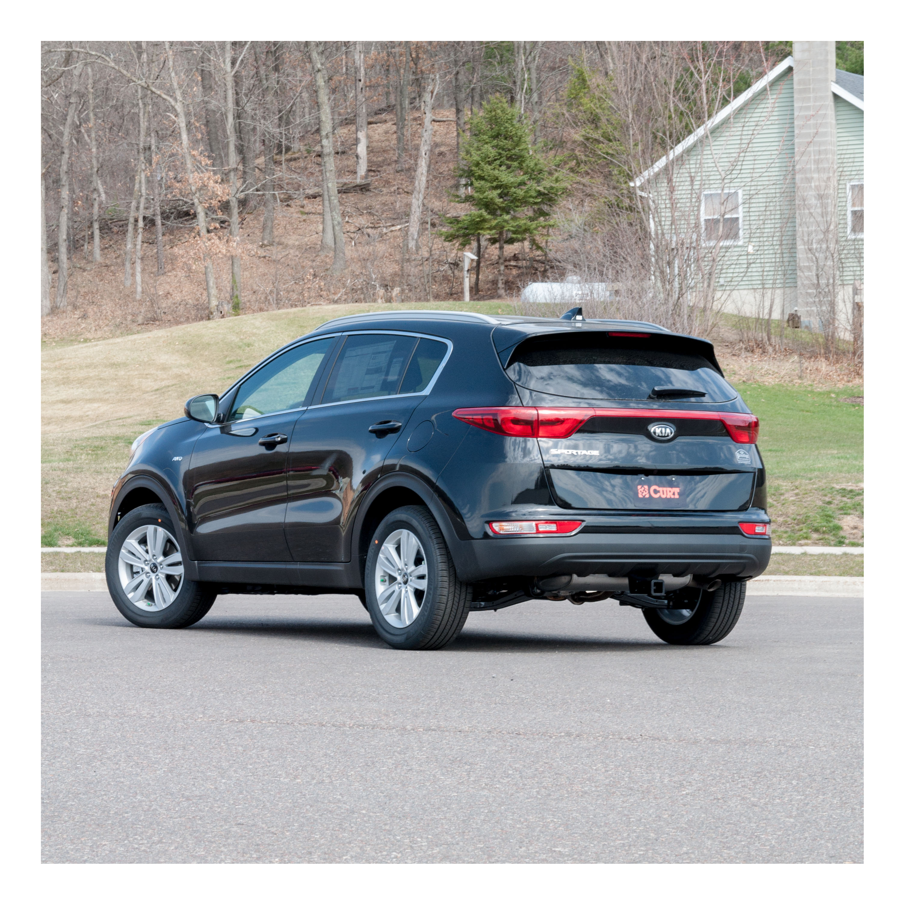 2017 - 2022 Kia Sportage Curt 2" Class 3 Trailer Tow Hitch + 5-Flat Wiring Kit Tow Boat/Utility Trailer with Surge Brakes 13281 thumbnail 4